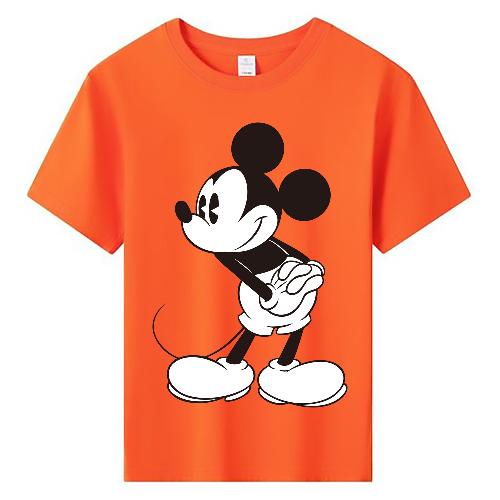 ミッキーマウス Mickey Mouse 綿100％キッズTシャツ（フロントプリント）