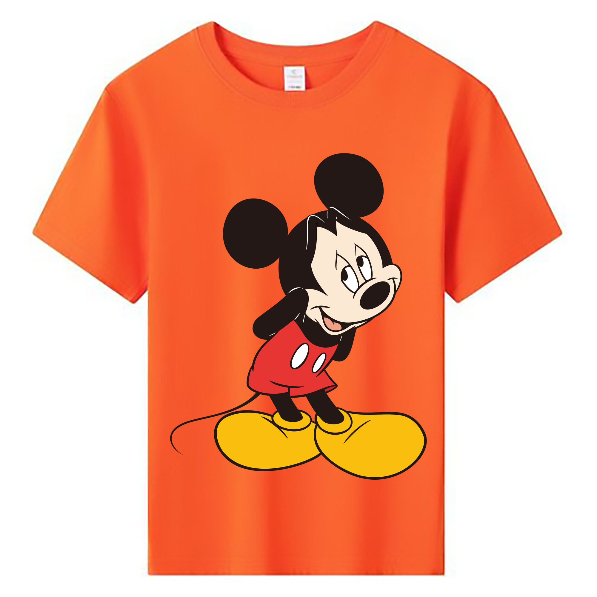 ミッキーマウス Mickey Mouse 綿100％キッズTシャツ（フロントプリント）