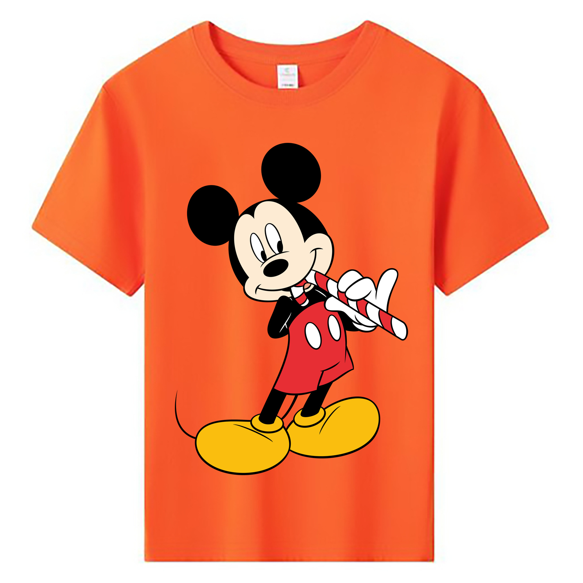 ミッキーマウス Mickey Mouse 綿100％キッズTシャツ（フロントプリント）