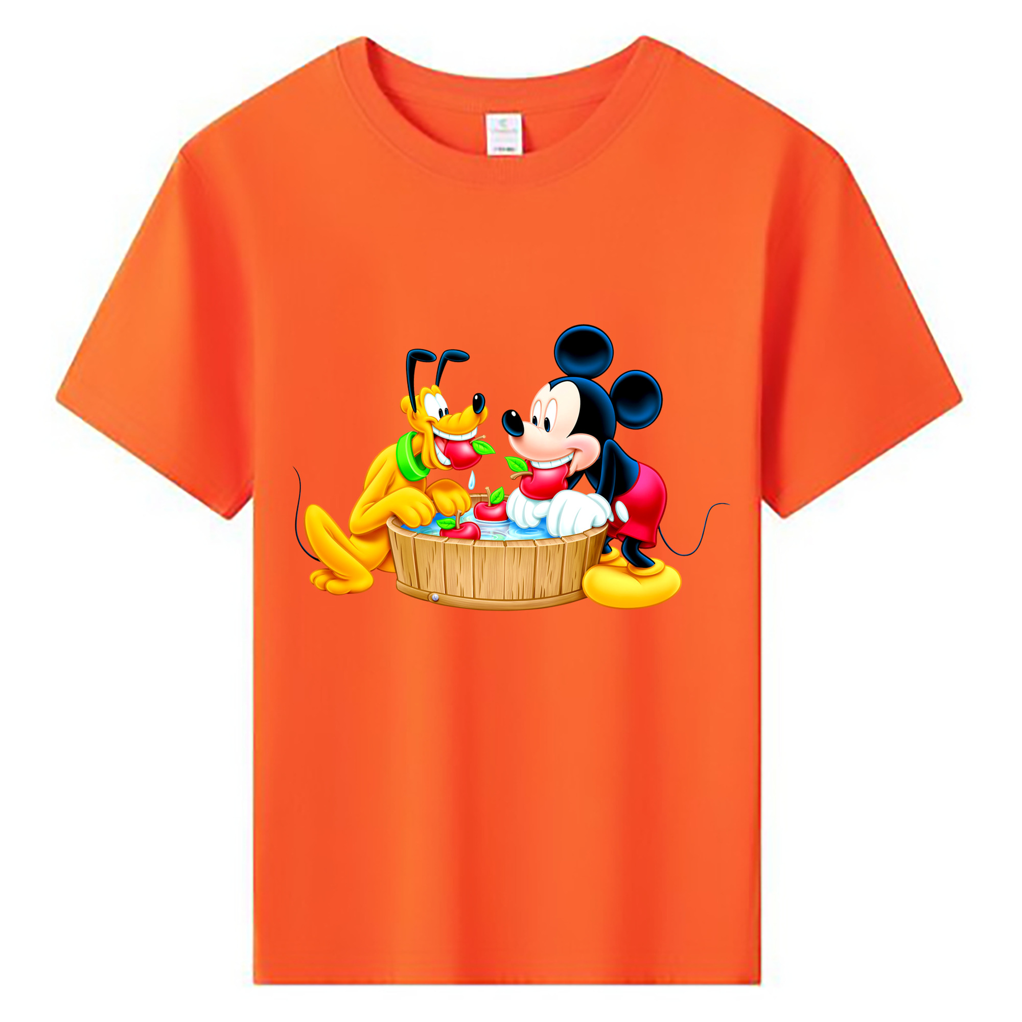 ミッキーマウス Mickey Mouse 綿100％キッズTシャツ（フロントプリント）