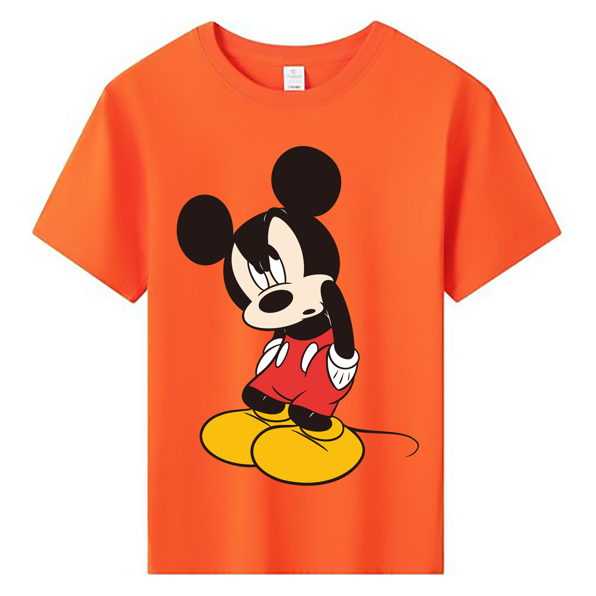 ミッキーマウス Mickey Mouse 綿100％キッズTシャツ（フロントプリント）