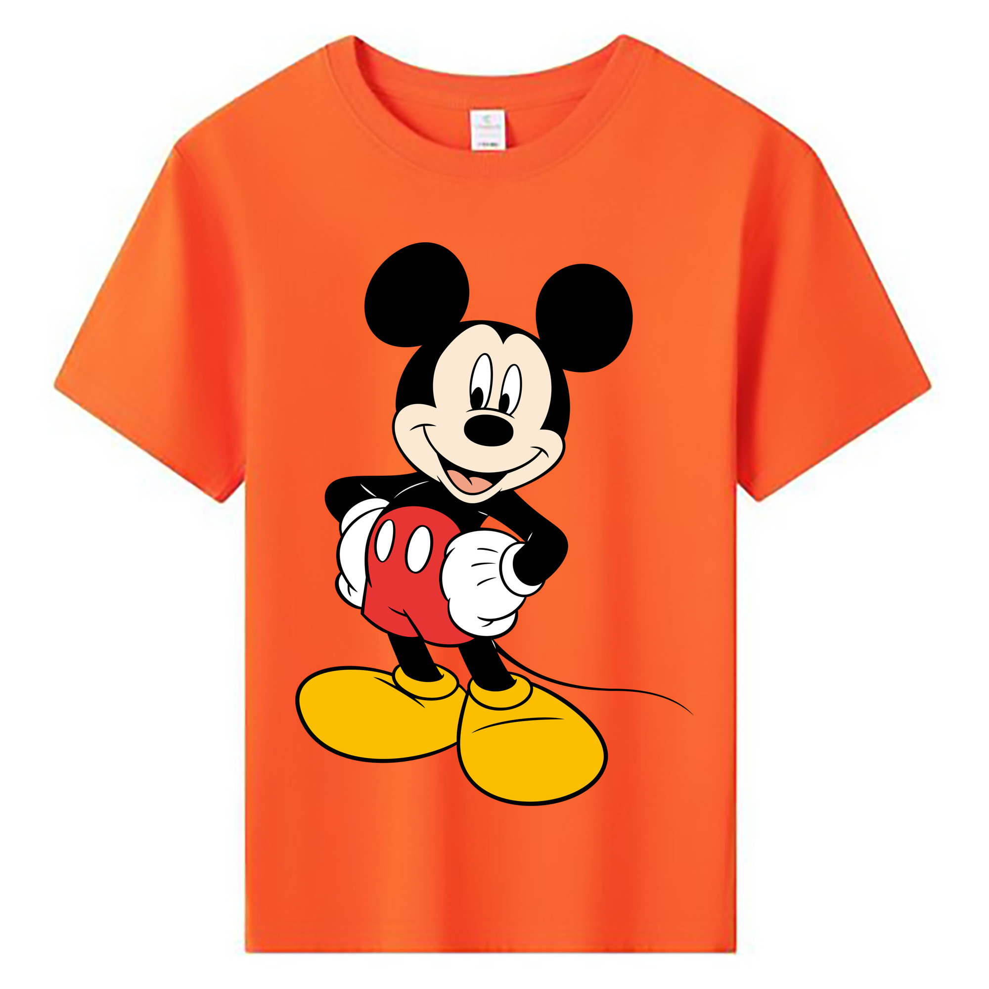 ミッキーマウス Mickey Mouse 綿100％キッズTシャツ（フロントプリント）