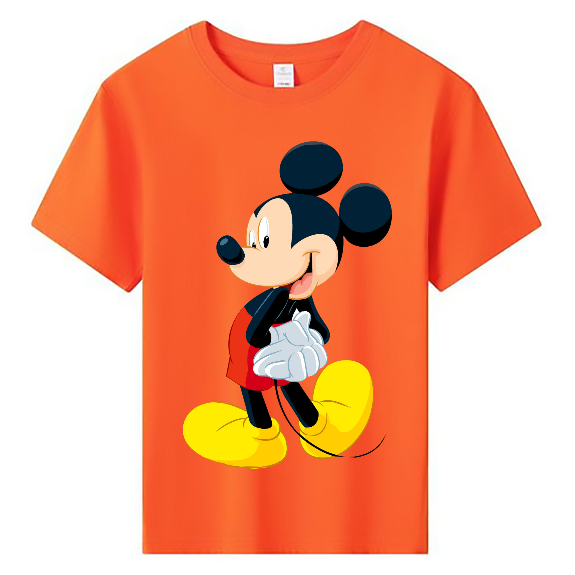 ミッキーマウス Mickey Mouse 綿100％キッズTシャツ（フロントプリント）