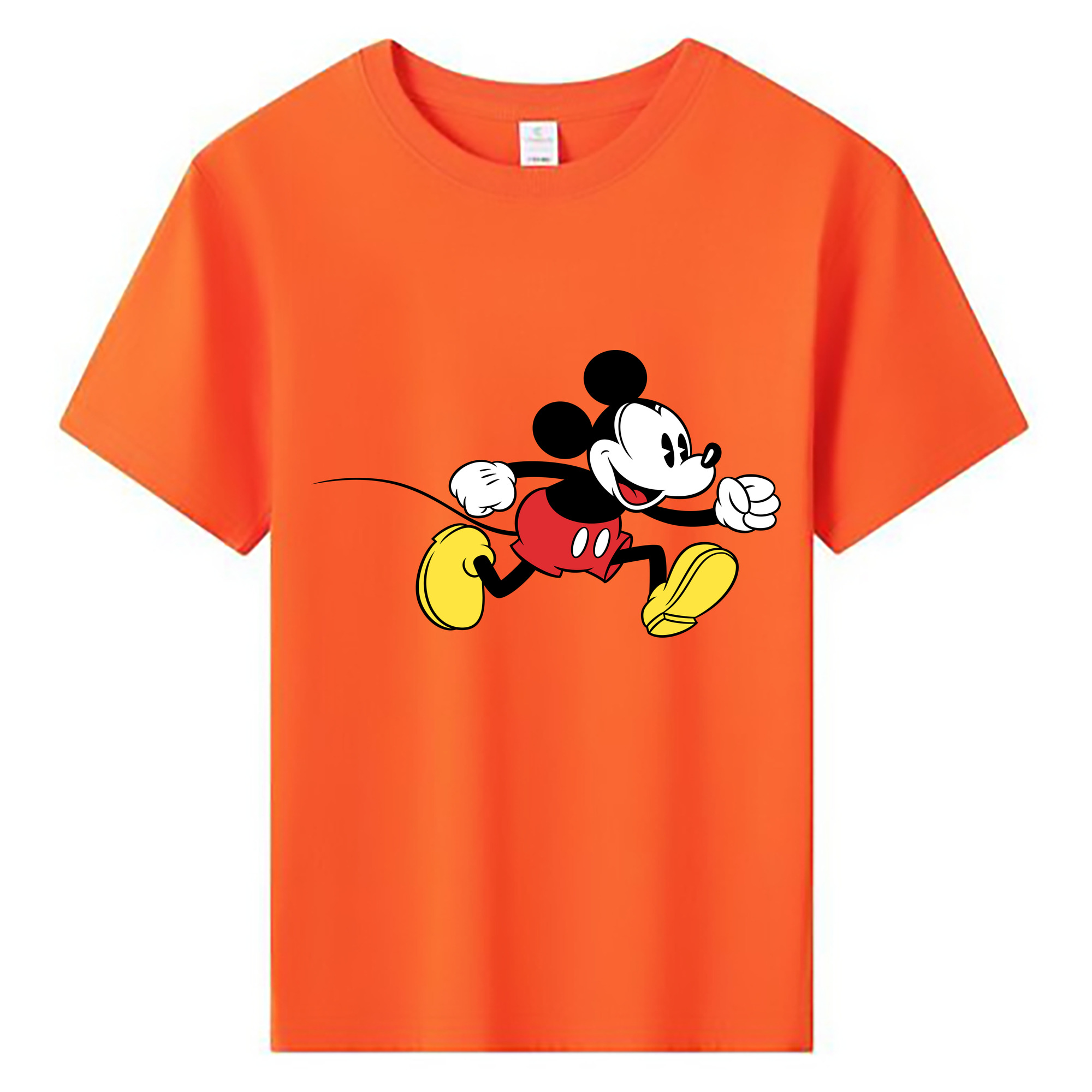ミッキーマウス Mickey Mouse 綿100％キッズTシャツ（フロントプリント）