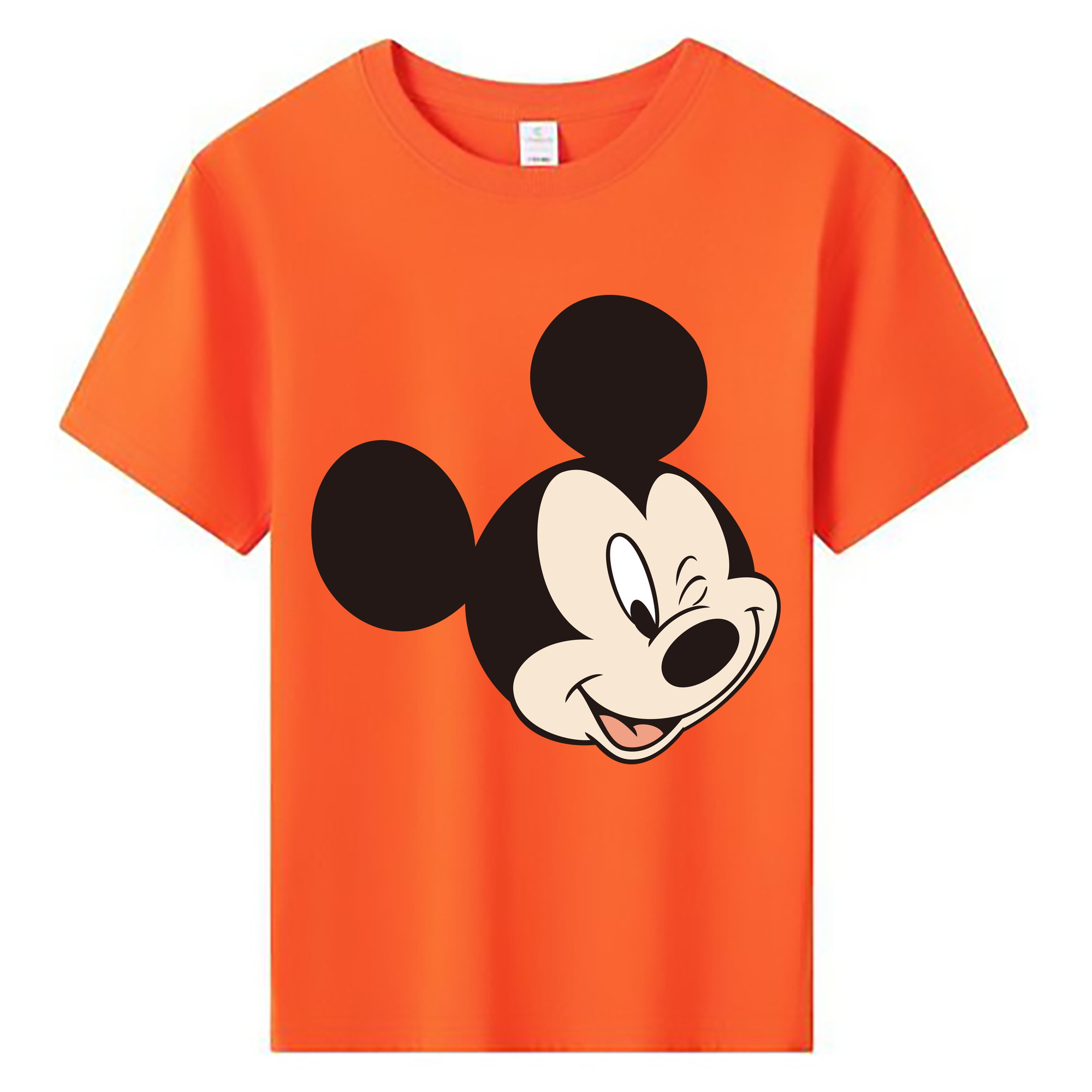 ミッキーマウス Mickey Mouse 綿100％キッズTシャツ（フロントプリント）