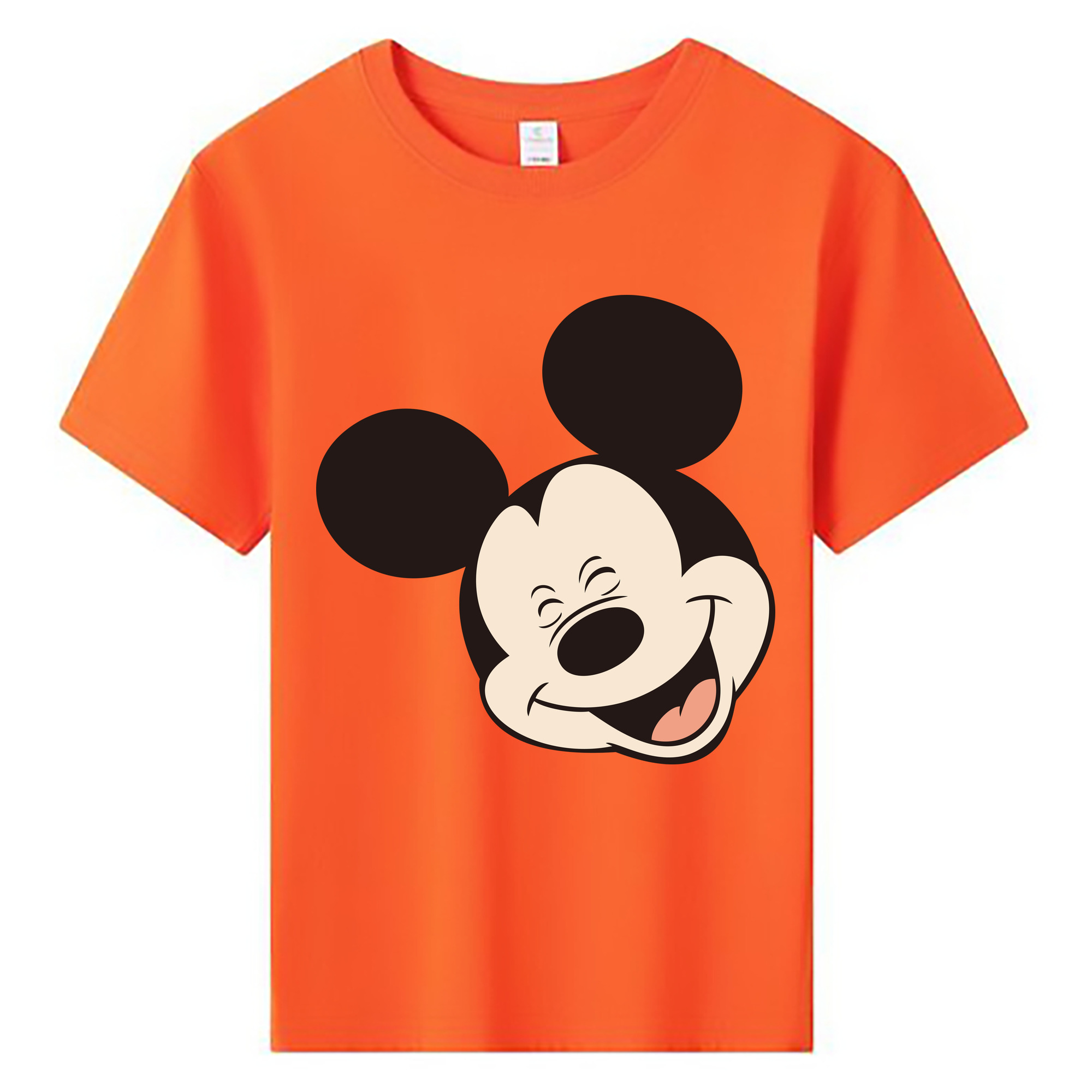 ミッキーマウス Mickey Mouse 綿100％キッズTシャツ（フロントプリント）