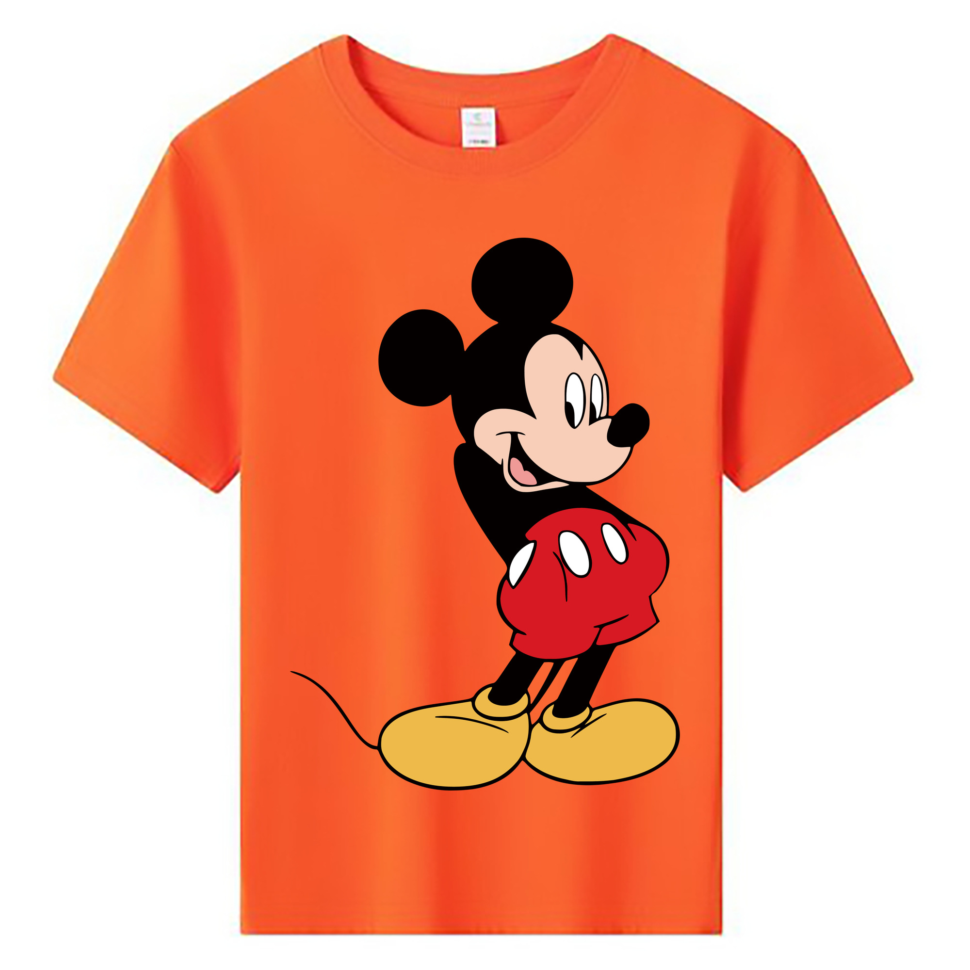 ミッキーマウス Mickey Mouse 綿100％キッズTシャツ（フロントプリント）