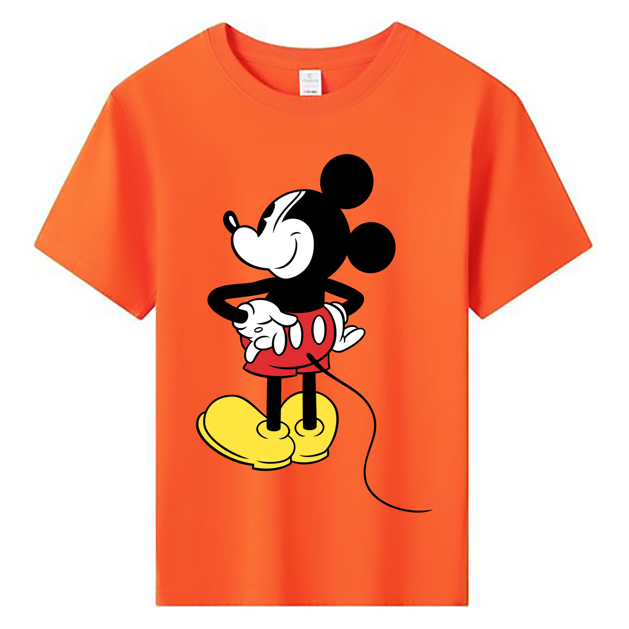 ミッキーマウス Mickey Mouse 綿100％キッズTシャツ（フロントプリント）