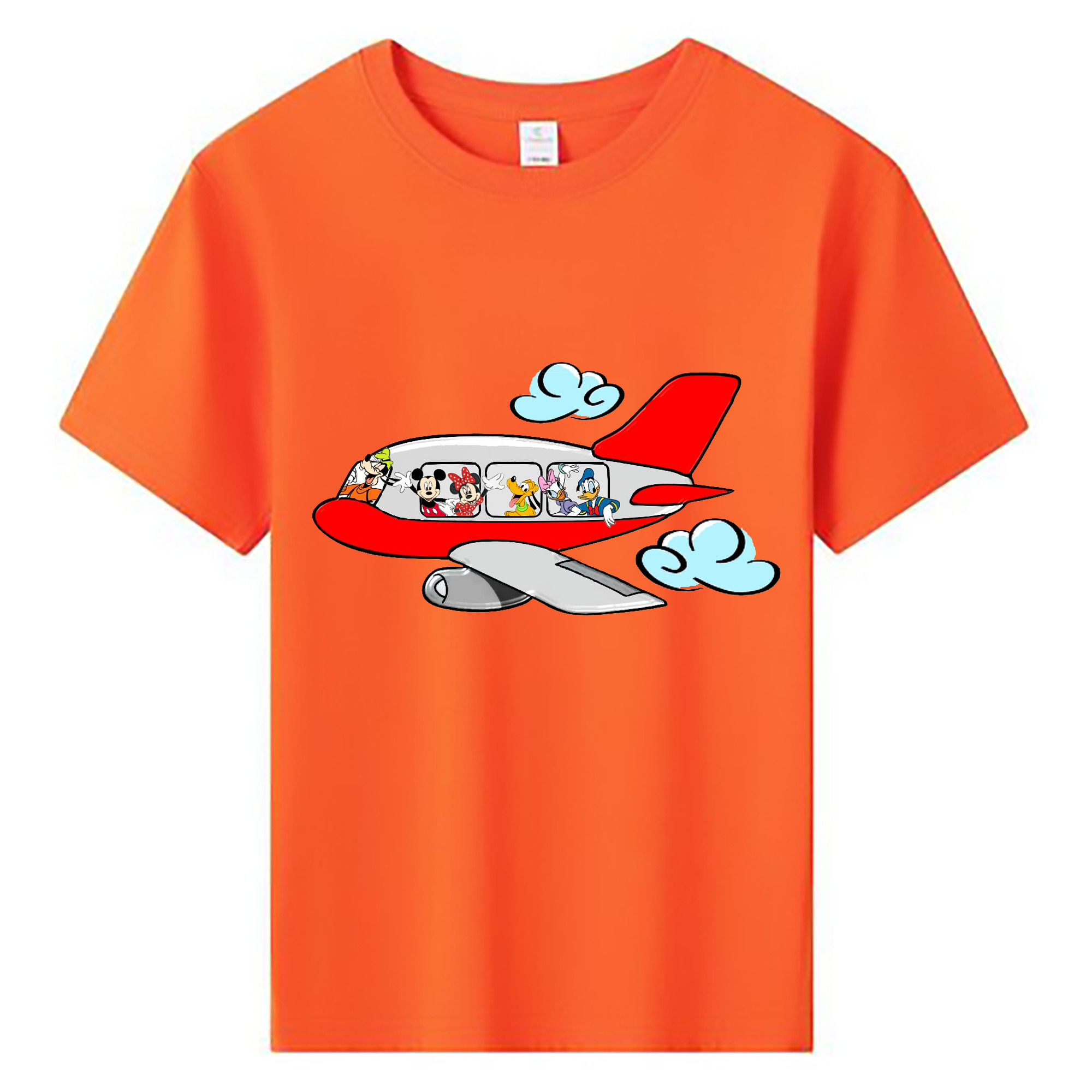 ミッキーマウス Mickey Mouse 綿100％キッズTシャツ（フロントプリント）