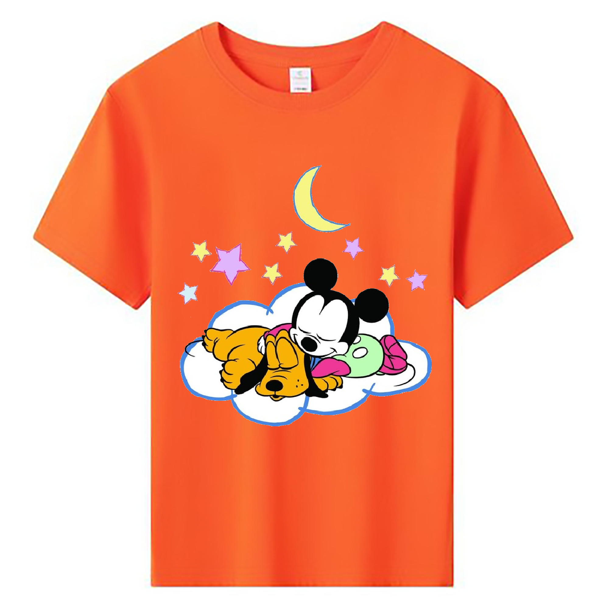 ミッキーマウス Mickey Mouse 綿100％キッズTシャツ（フロントプリント）