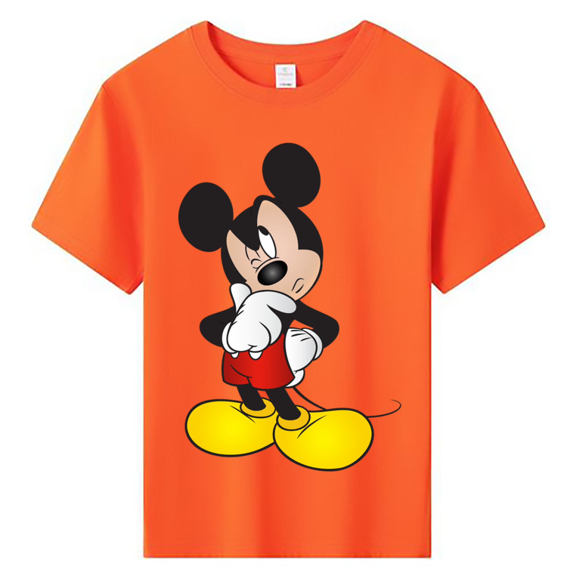 ミッキーマウス Mickey Mouse 綿100％キッズTシャツ（フロントプリント）