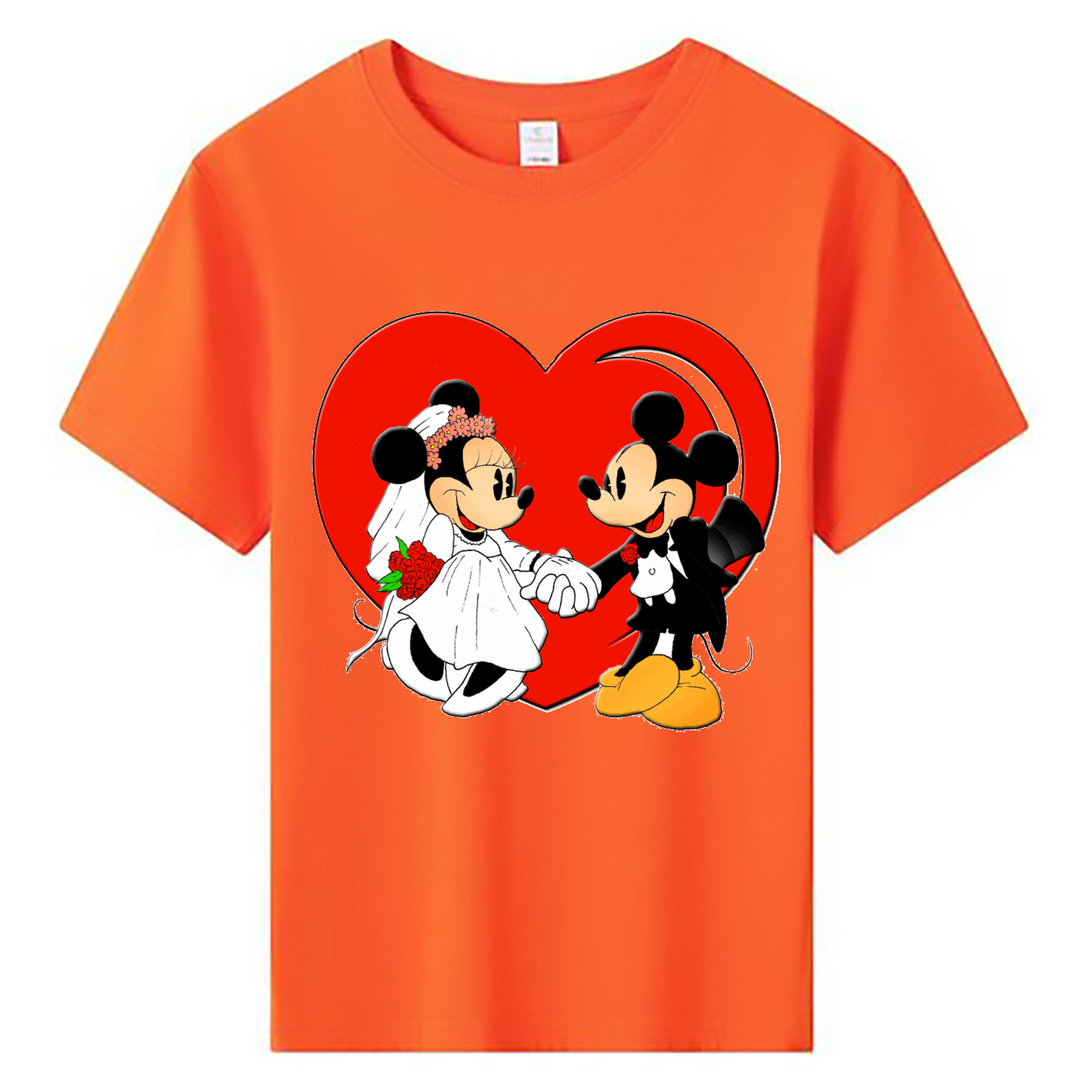 ミッキーマウス Mickey Mouse 綿100％キッズTシャツ（フロントプリント）