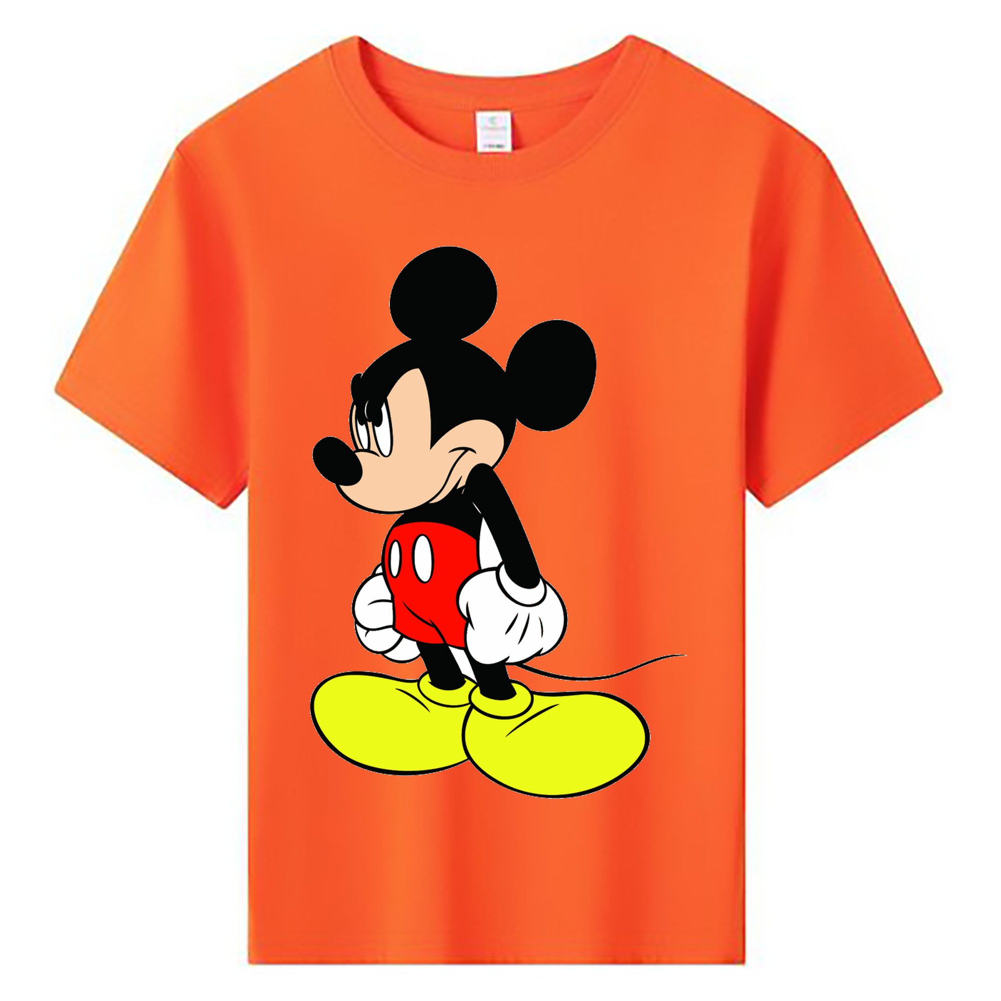 ミッキーマウス Mickey Mouse 綿100％キッズTシャツ（フロントプリント）