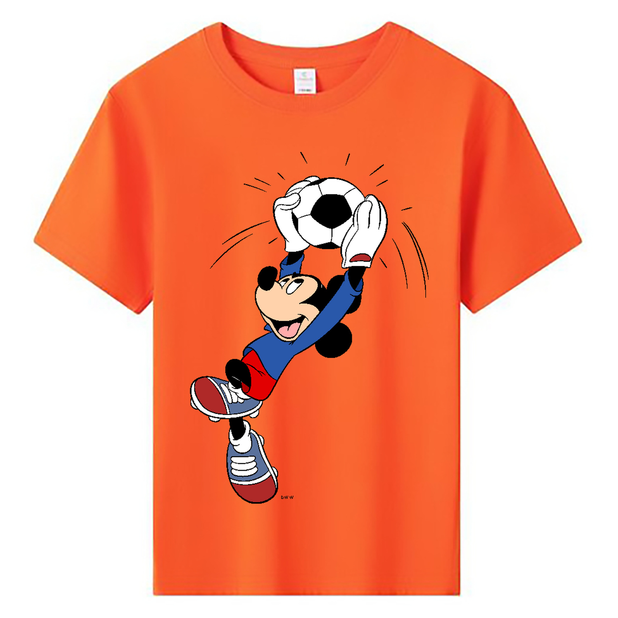 ミッキーマウス Mickey Mouse 綿100％キッズTシャツ（フロントプリント）