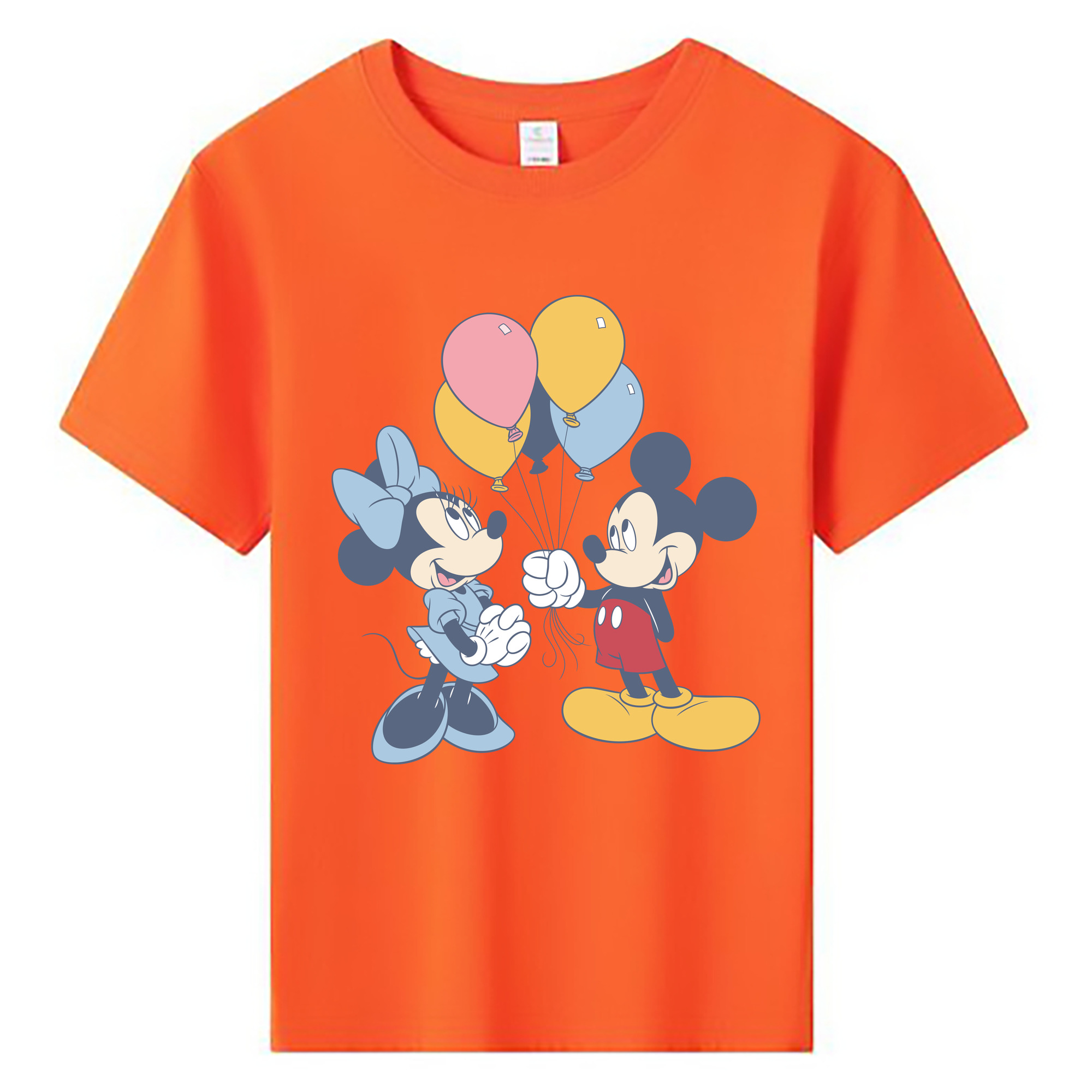 ミッキーマウス Mickey Mouse 綿100％キッズTシャツ（フロントプリント）