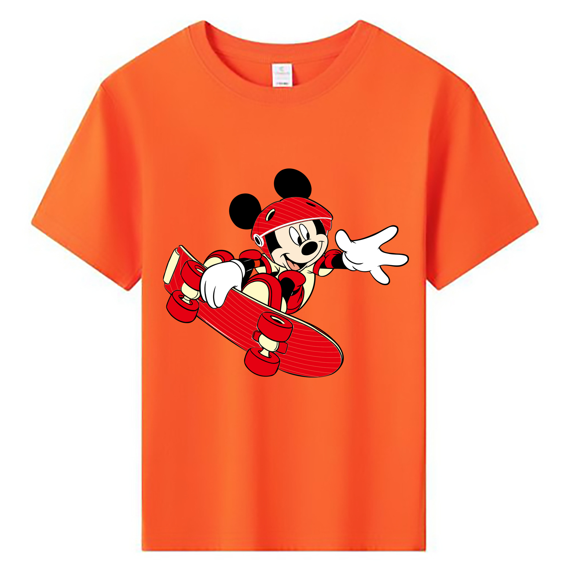 ミッキーマウス Mickey Mouse 綿100％キッズTシャツ（フロントプリント）
