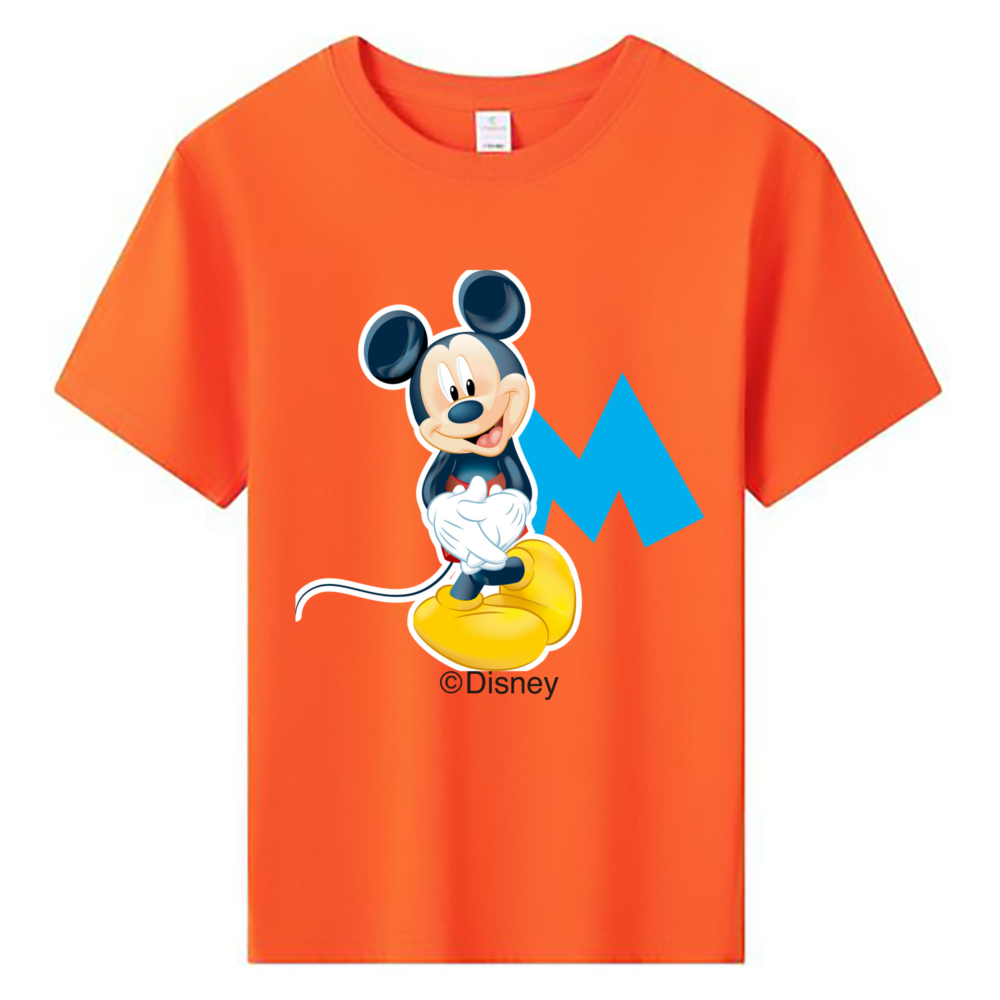ミッキーマウス Mickey Mouse 綿100％キッズTシャツ（フロントプリント）