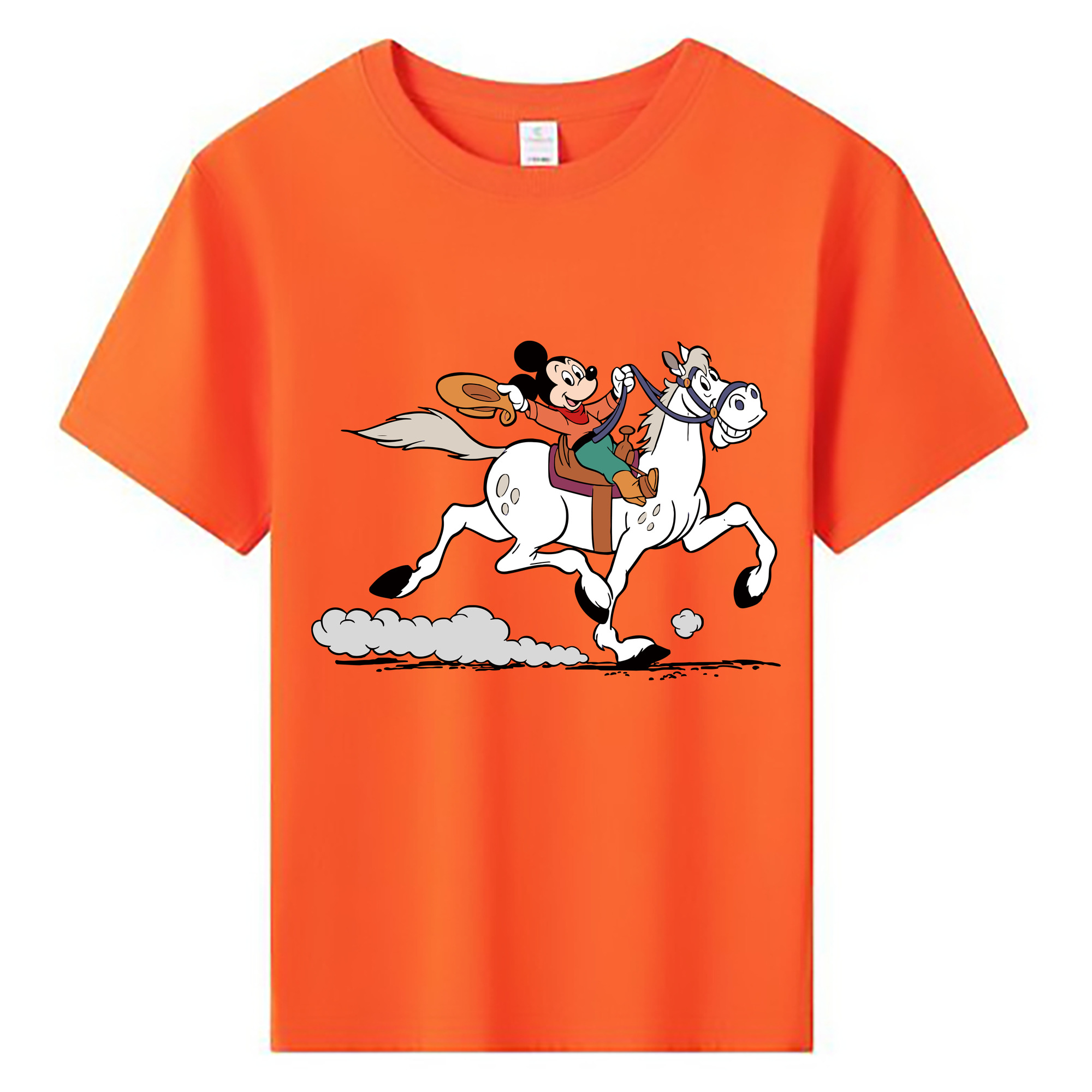 （画像用） ミッキーマウス Mickey Mouse 綿100％キッズTシャツ（フロントプリント）