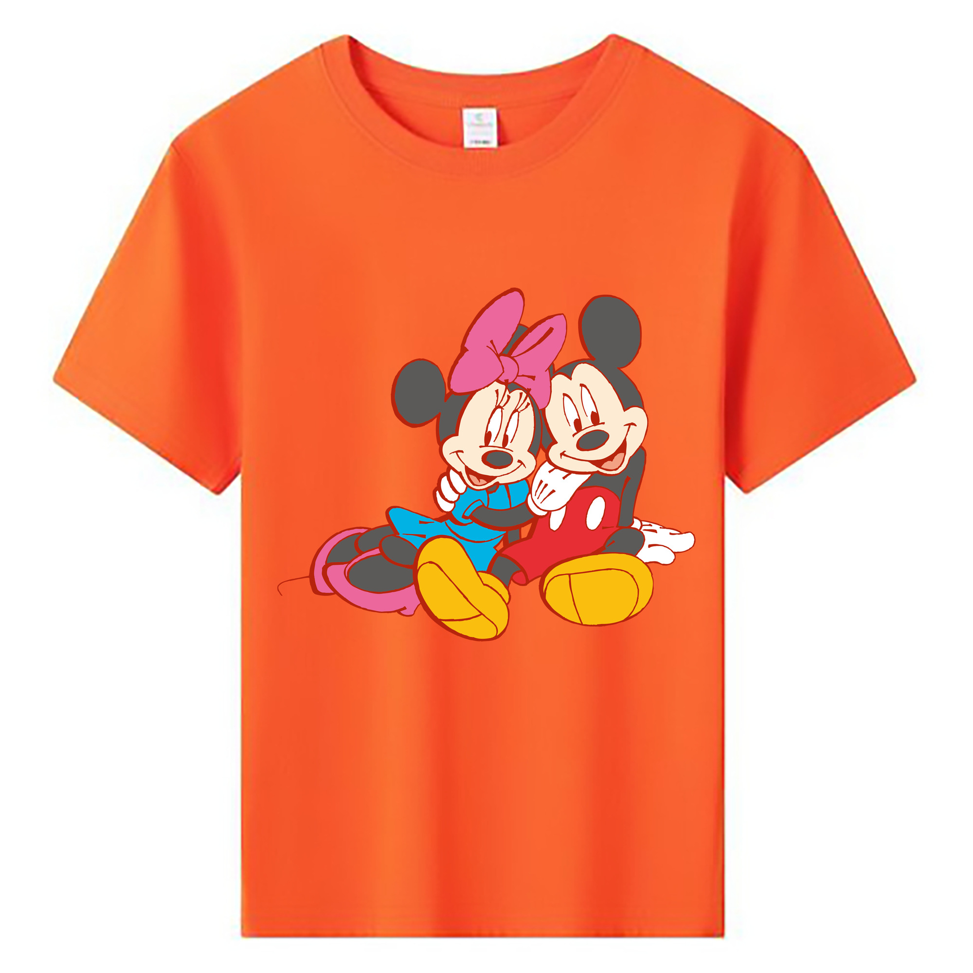 ミッキーマウス Mickey Mouse 綿100％キッズTシャツ（フロントプリント）