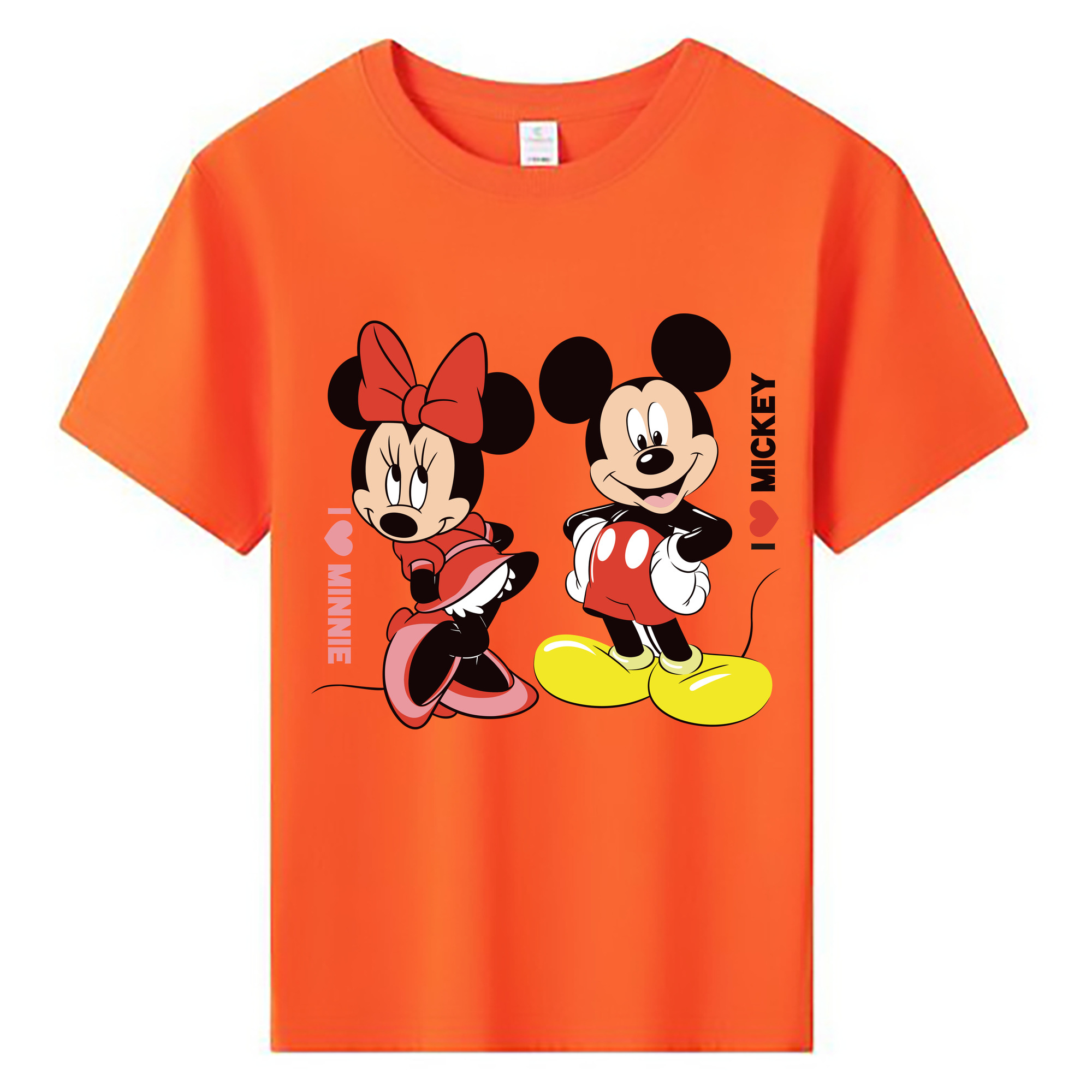 ミッキーマウス Mickey Mouse 綿100％キッズTシャツ（フロントプリント）