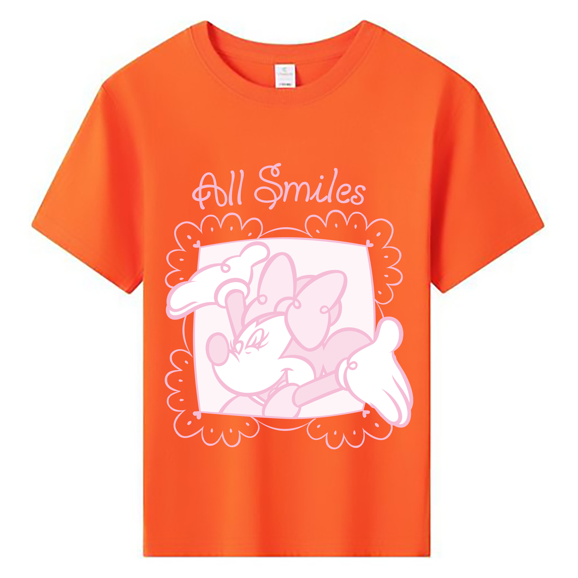 （画像用） ミッキーマウス Mickey Mouse 綿100％キッズTシャツ（フロントプリント）