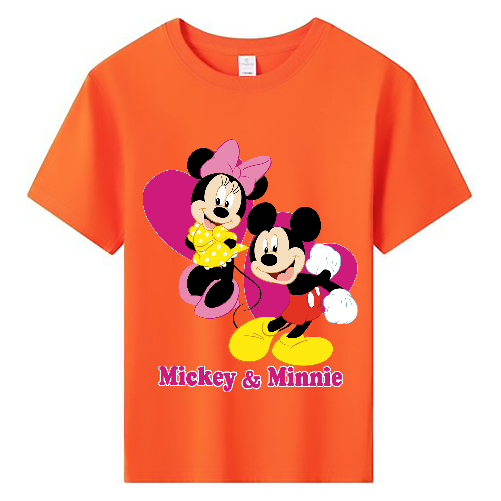 ミッキーマウス Mickey Mouse 綿100％キッズTシャツ（フロントプリント）