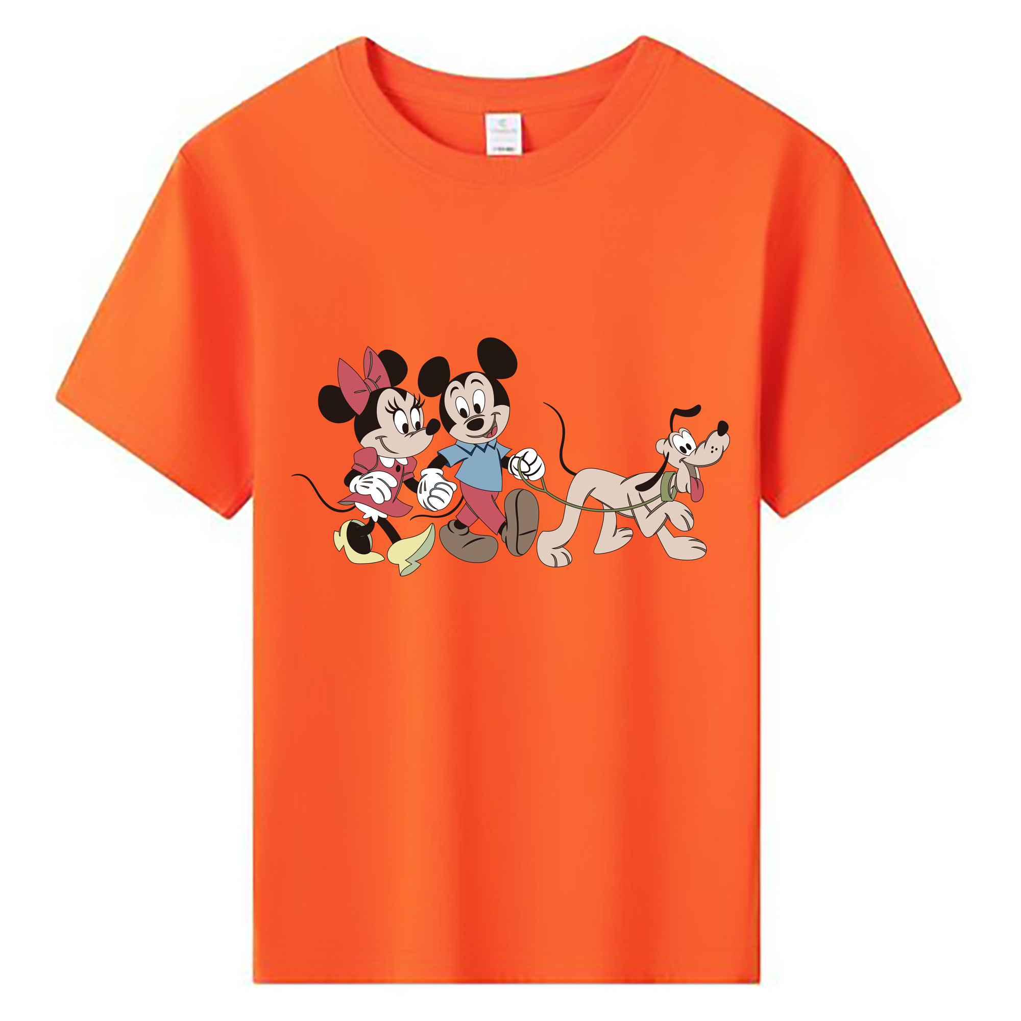 ミッキーマウス Mickey Mouse 綿100％キッズTシャツ（フロントプリント）
