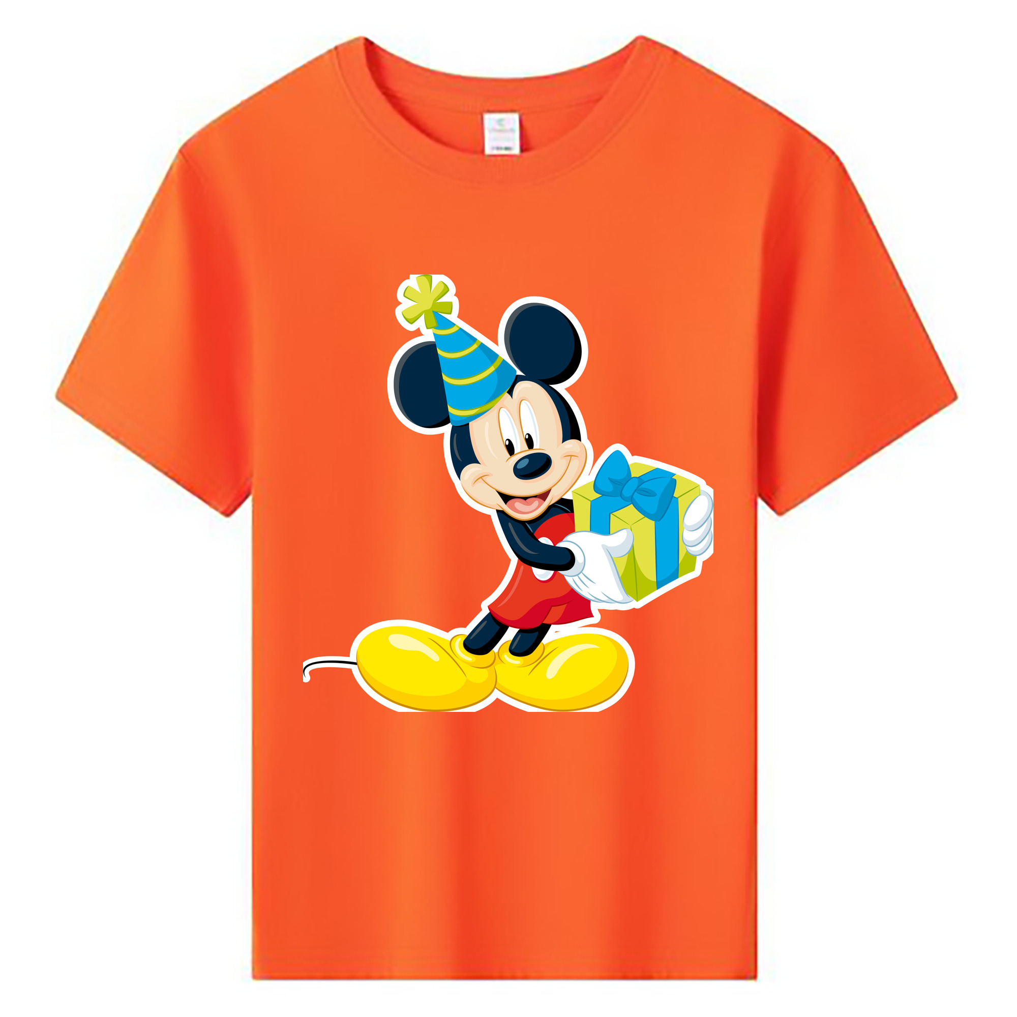 ミッキーマウス Mickey Mouse 綿100％キッズTシャツ（フロントプリント）