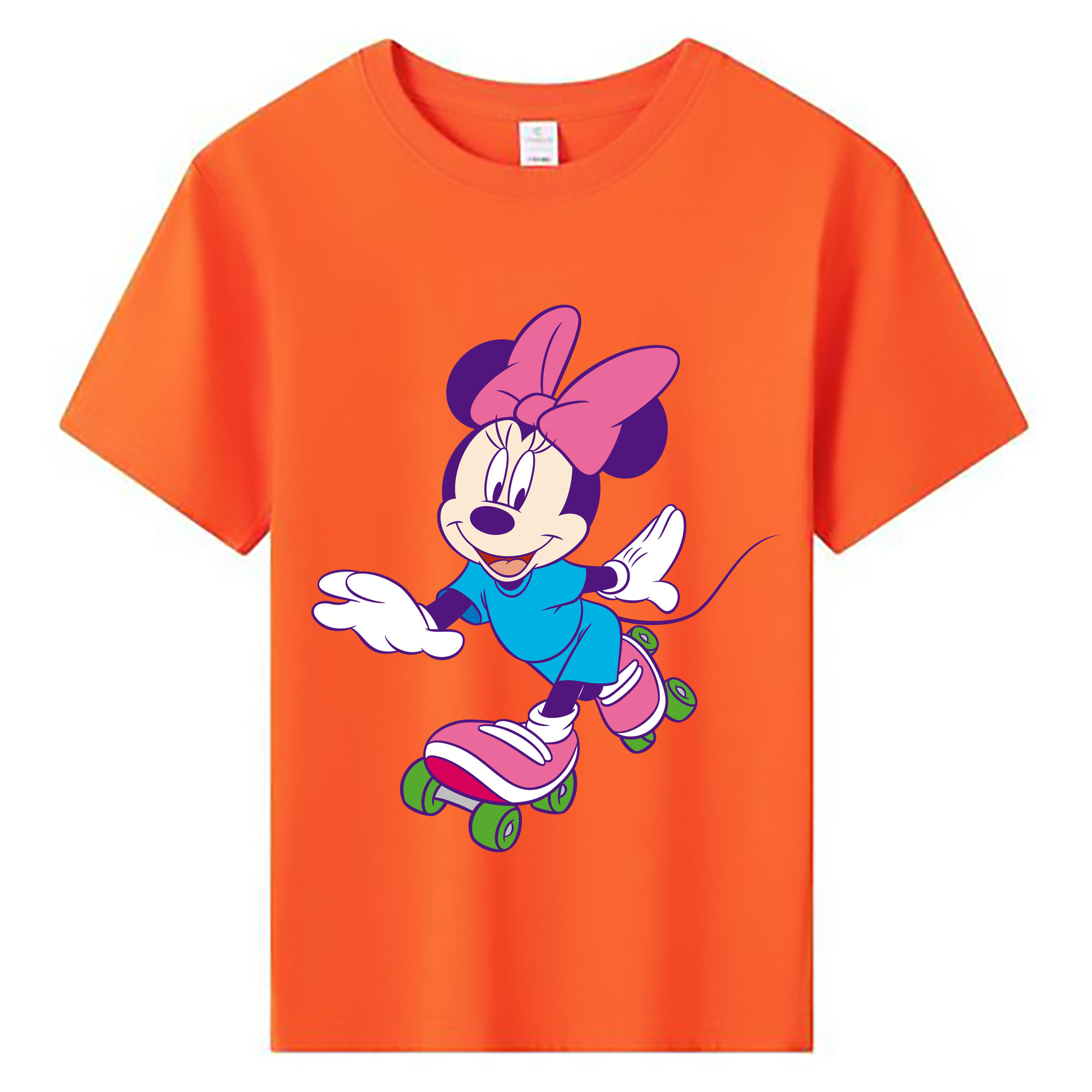 ミッキーマウス Mickey Mouse 綿100％キッズTシャツ（フロントプリント）