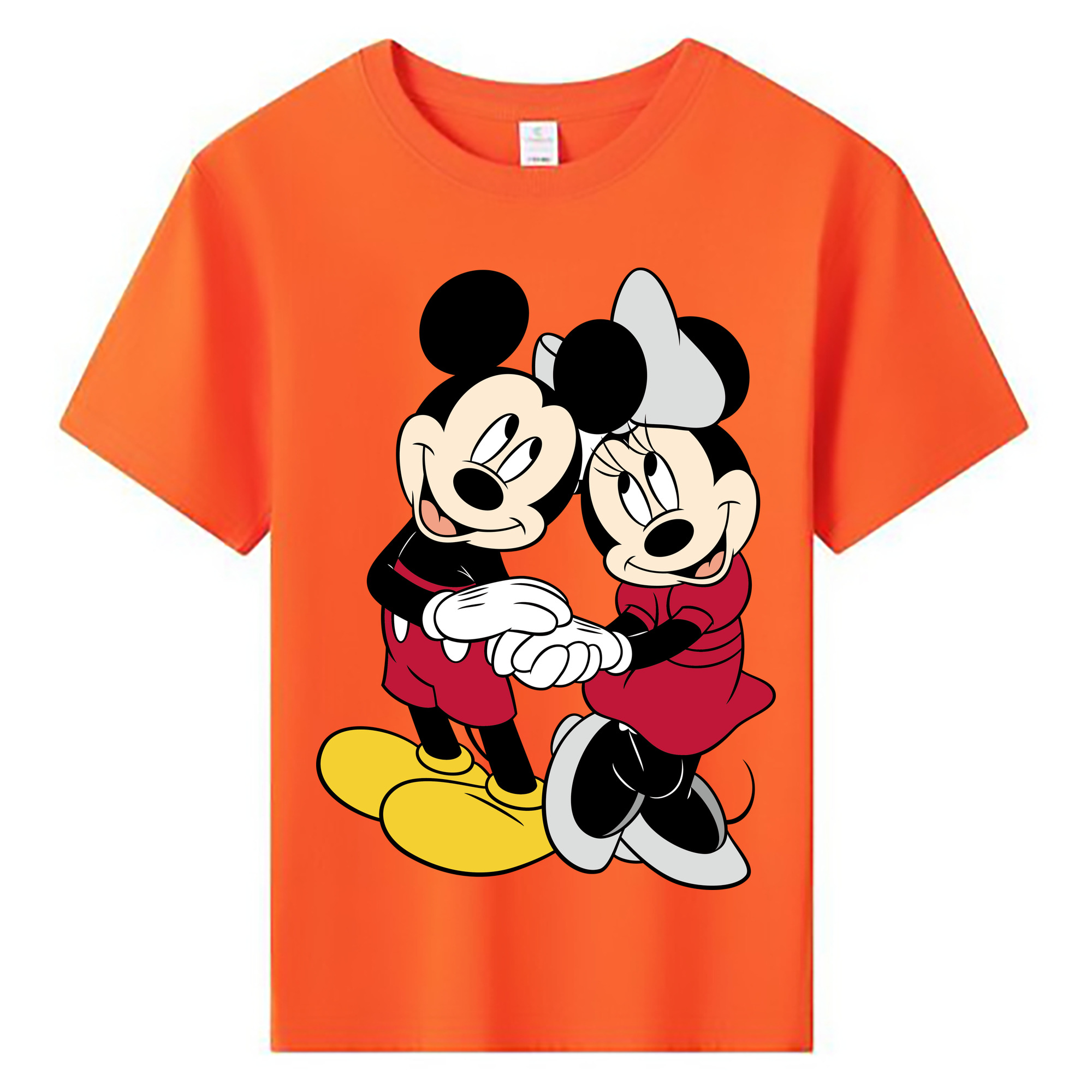 ミッキーマウス Mickey Mouse 綿100％キッズTシャツ（フロントプリント）