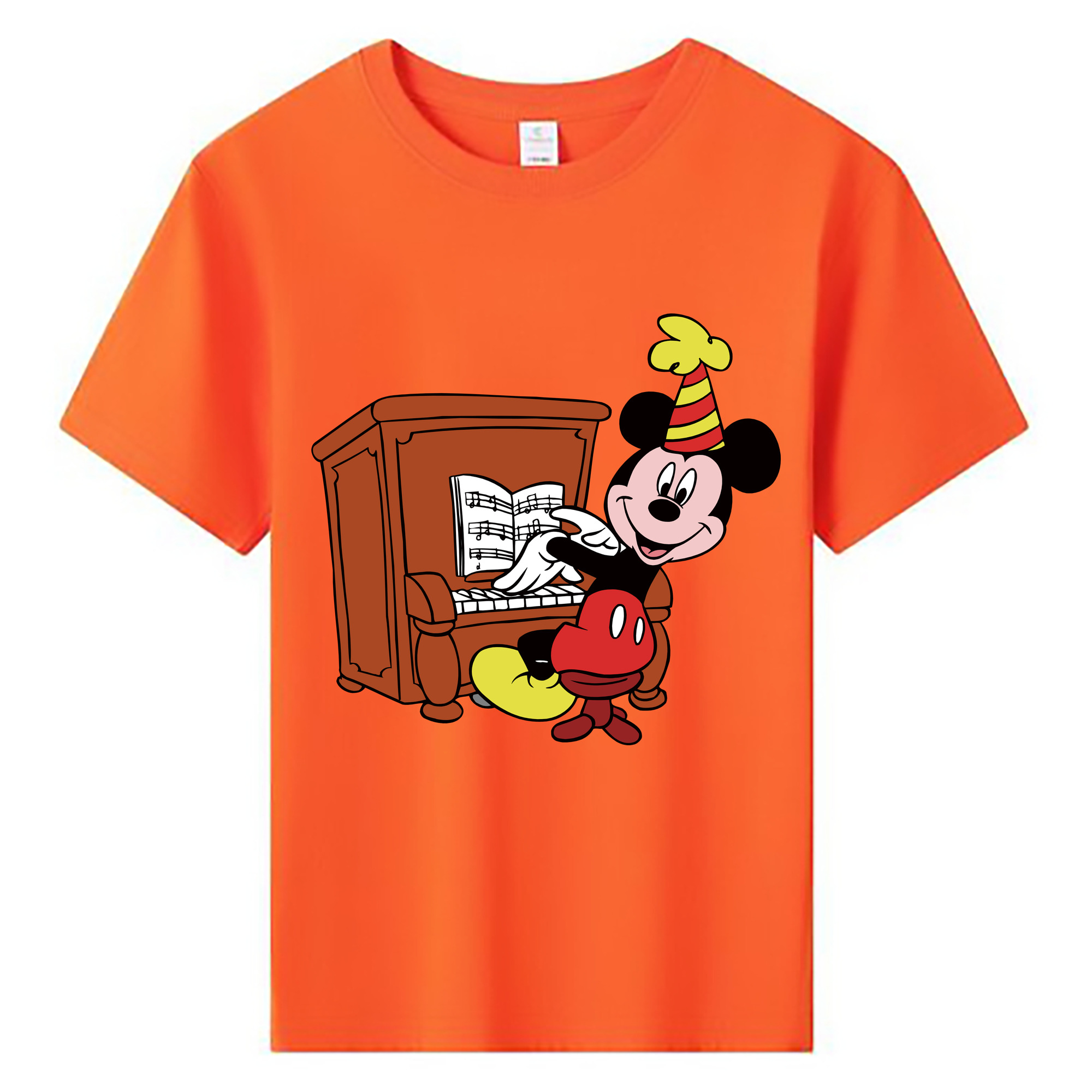 ミッキーマウス Mickey Mouse 綿100％キッズTシャツ（フロントプリント）