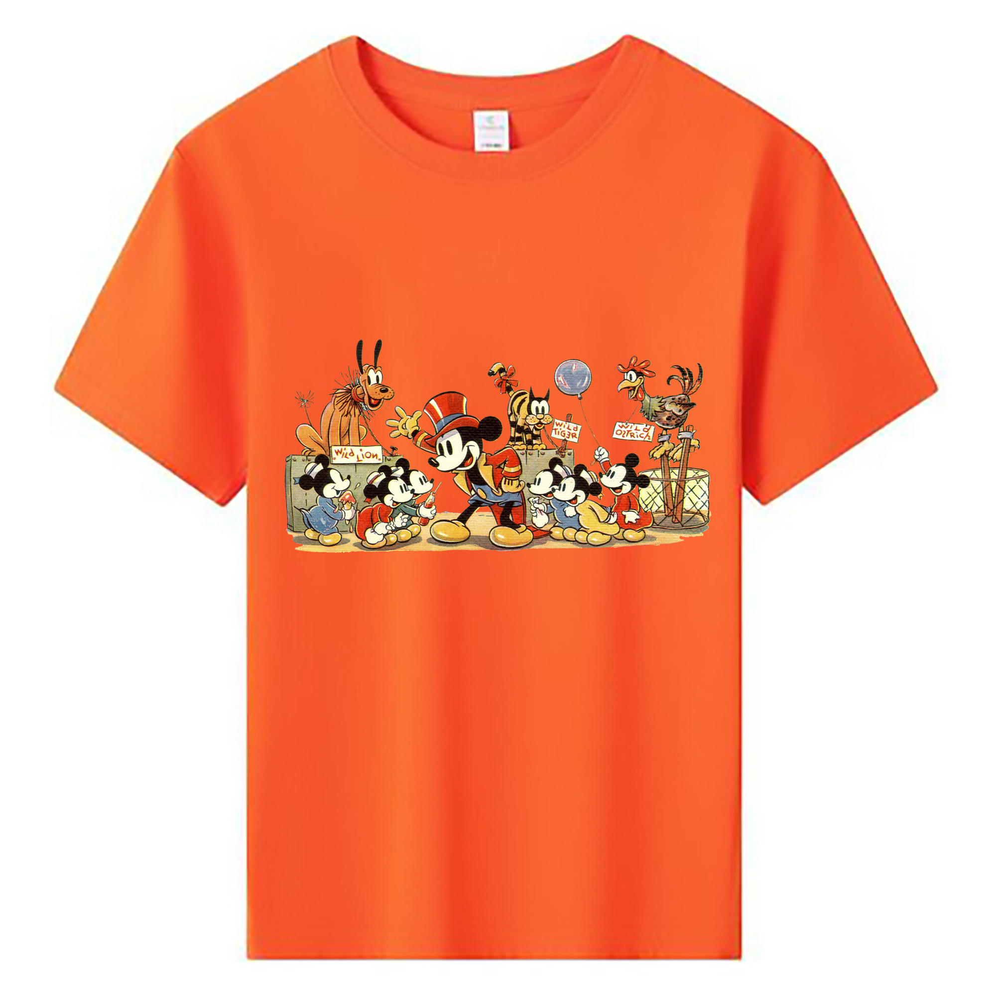 ミッキーマウス Mickey Mouse 綿100％キッズTシャツ（フロントプリント）