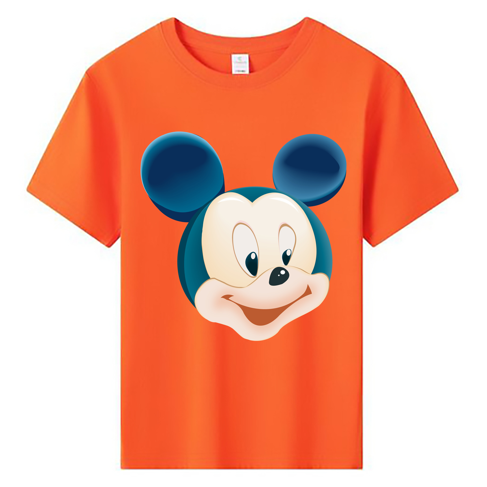 ミッキーマウス Mickey Mouse 綿100％キッズTシャツ（フロントプリント）