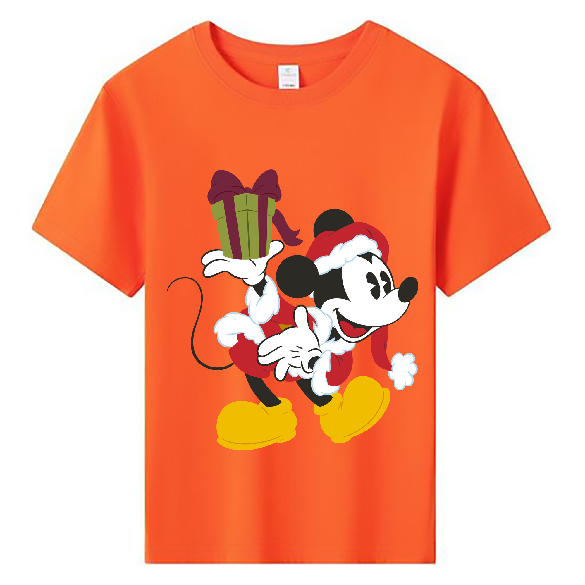 ミッキーマウス Mickey Mouse 綿100％キッズTシャツ（フロントプリント）