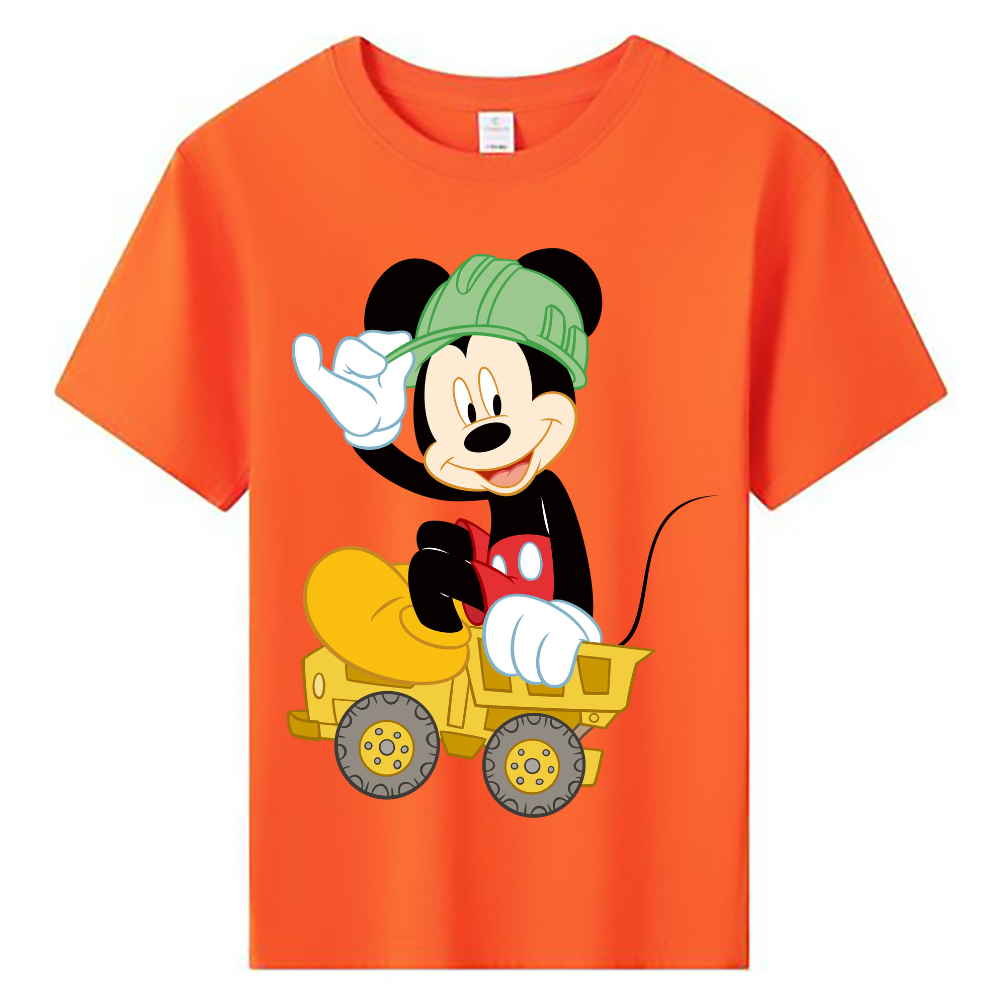 ミッキーマウス Mickey Mouse 綿100％キッズTシャツ（フロントプリント）