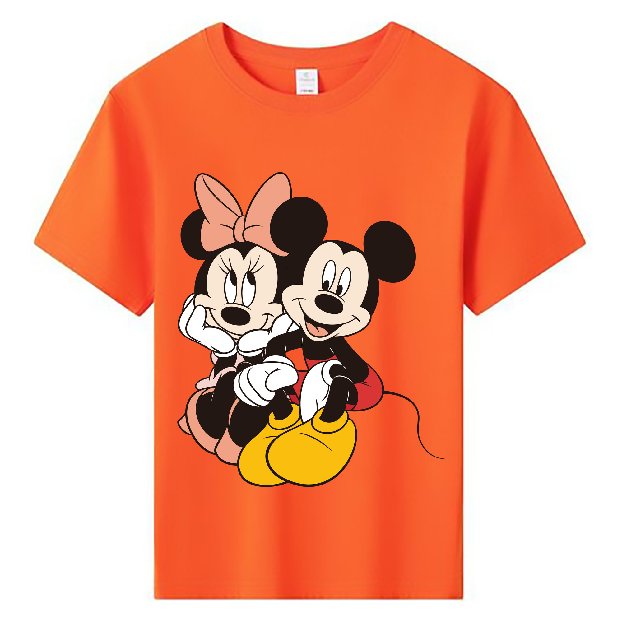 ミッキーマウス Mickey Mouse 綿100％キッズTシャツ（フロントプリント）