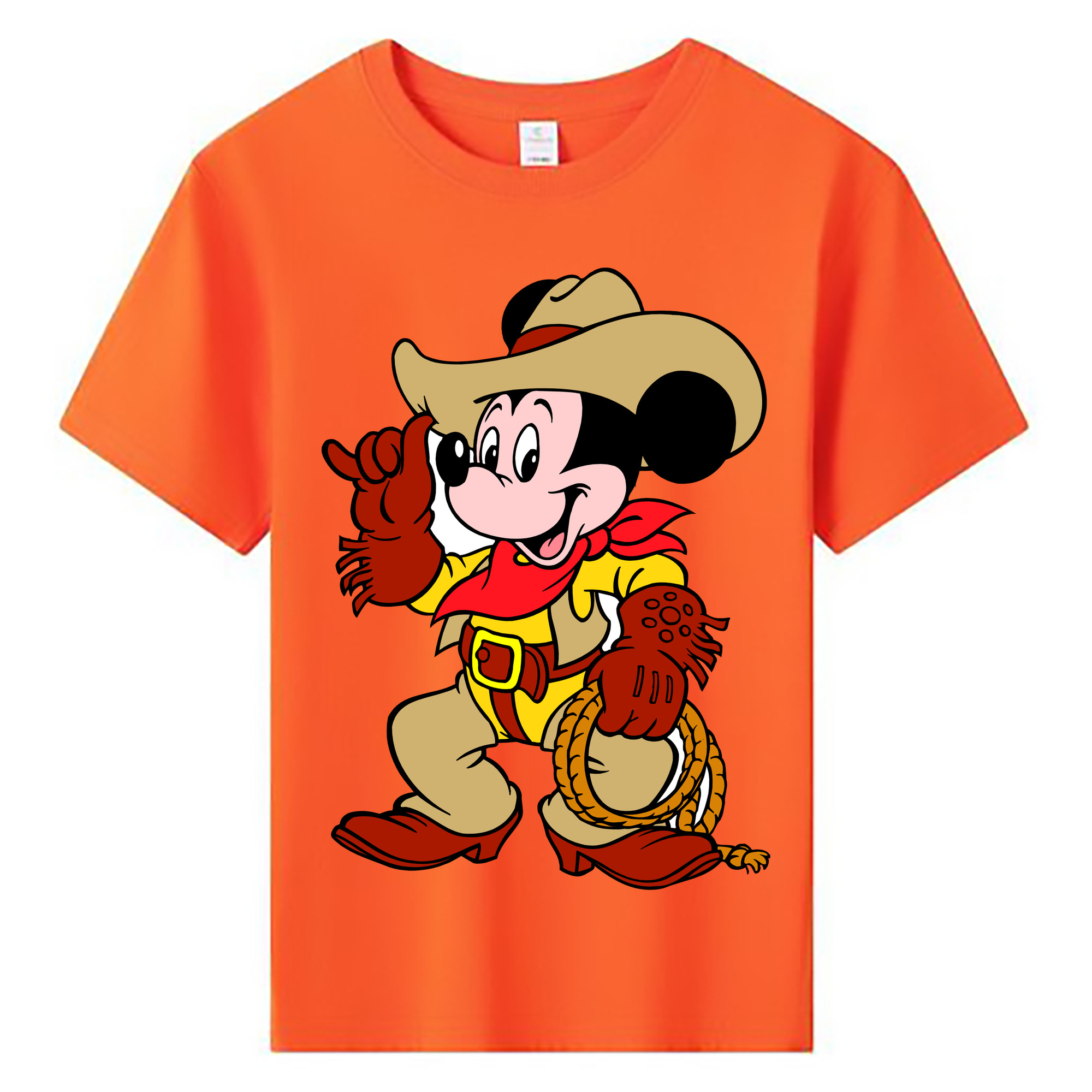 ミッキーマウス Mickey Mouse 綿100％キッズTシャツ（フロントプリント）