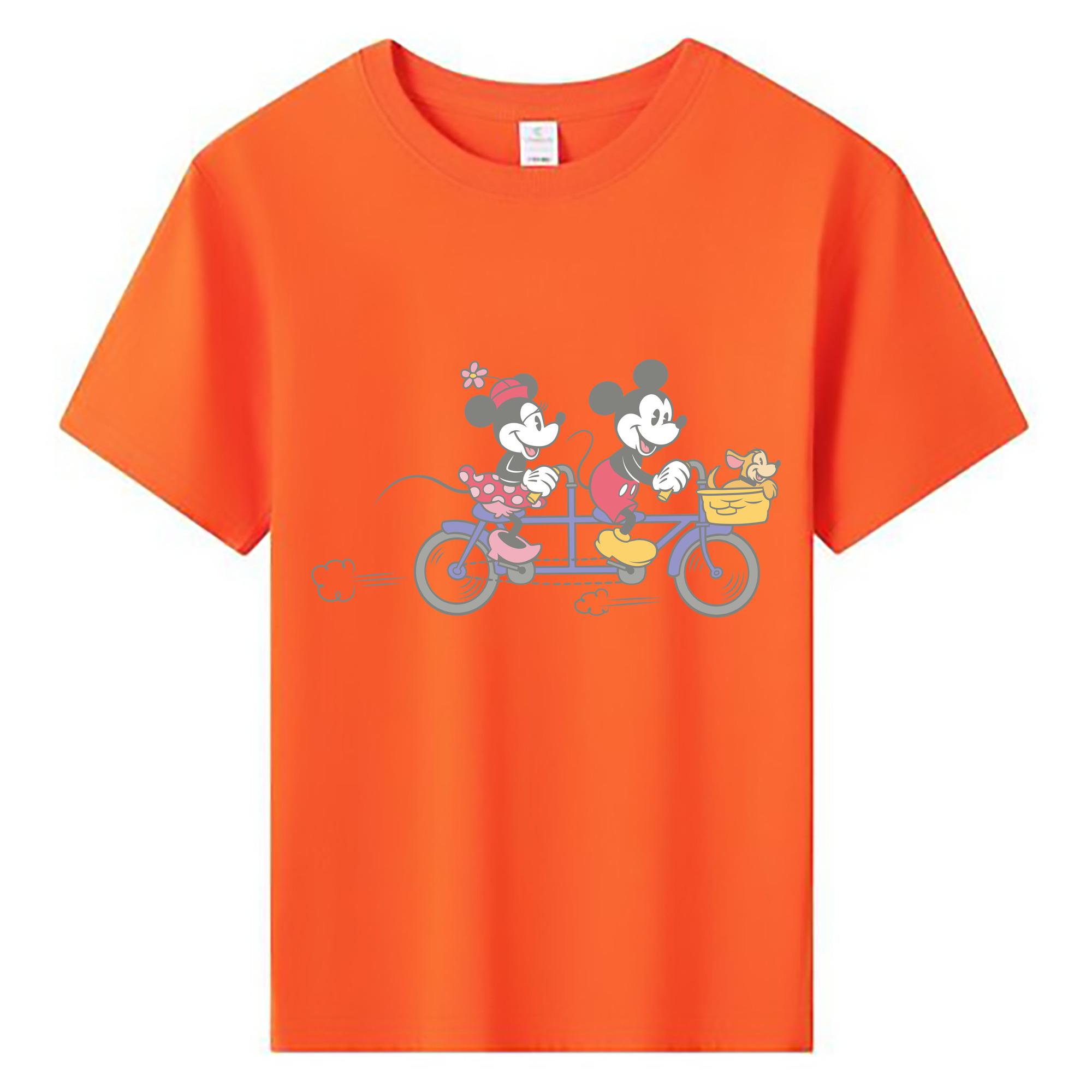 ミッキーマウス Mickey Mouse 綿100％キッズTシャツ（フロントプリント）