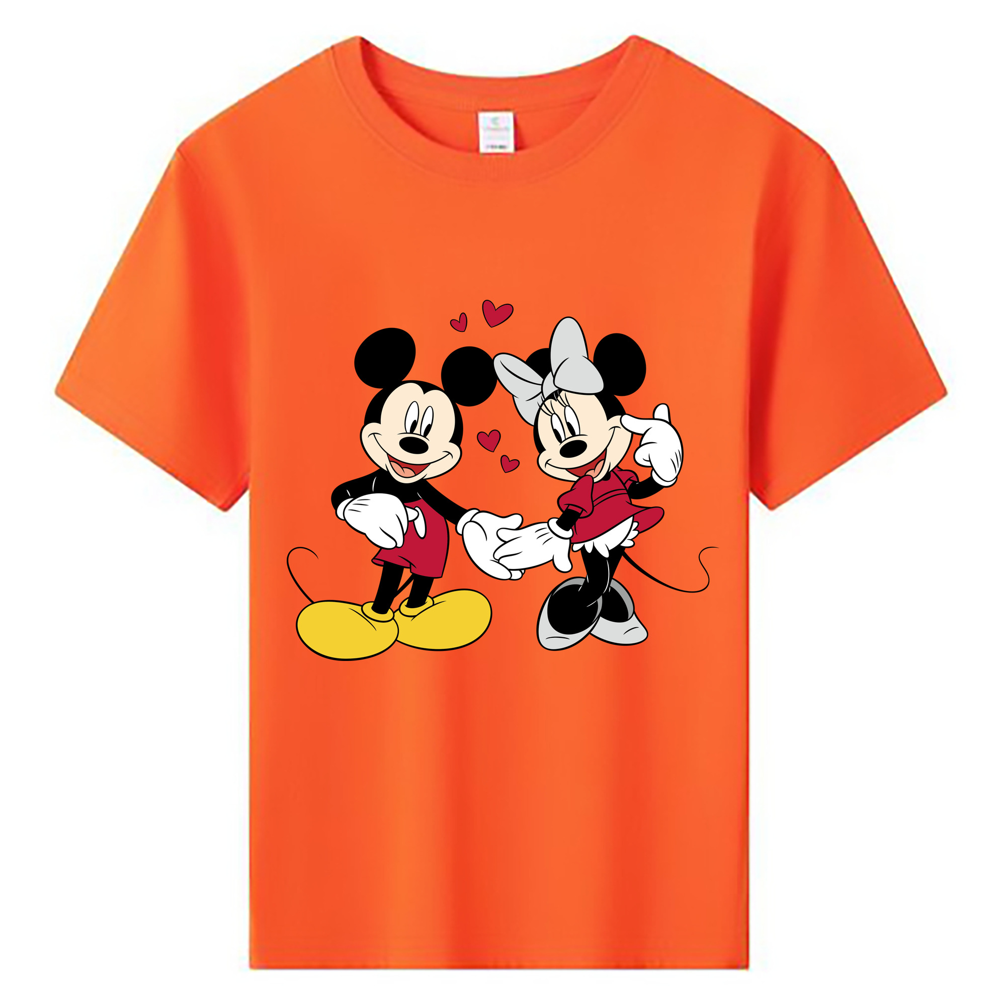 ミッキーマウス Mickey Mouse 綿100％キッズTシャツ（フロントプリント）