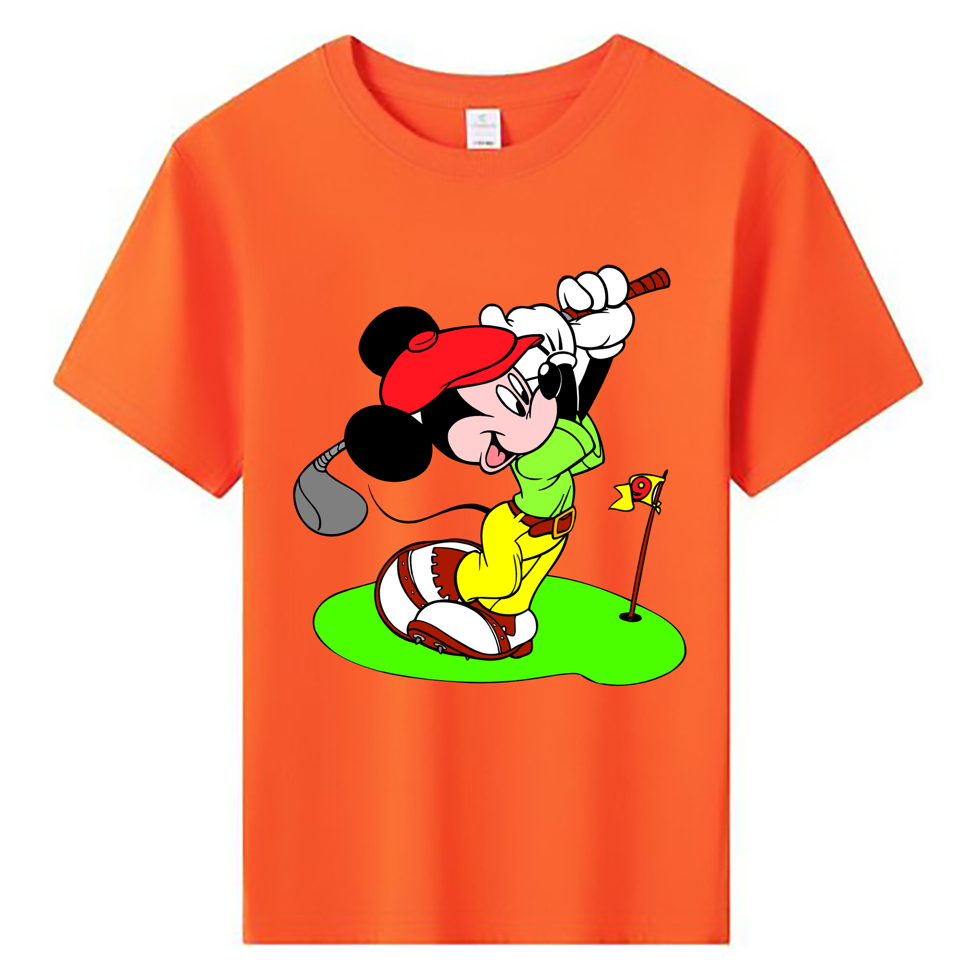 ミッキーマウス Mickey Mouse 綿100％キッズTシャツ（フロントプリント）