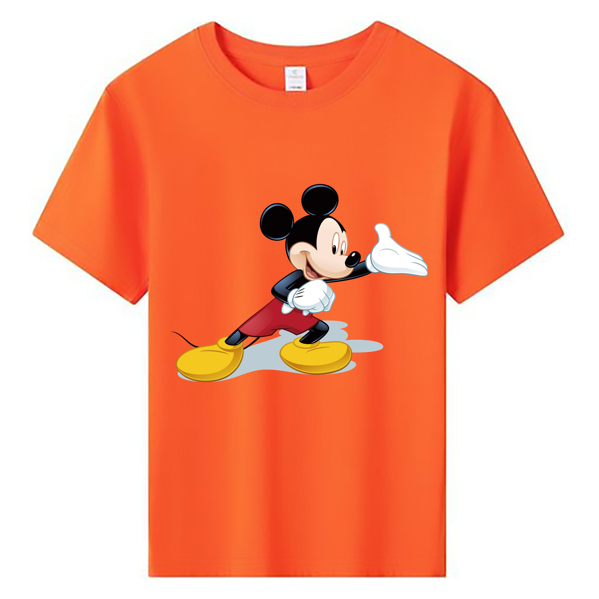 ミッキーマウス Mickey Mouse 綿100％キッズTシャツ（フロントプリント）