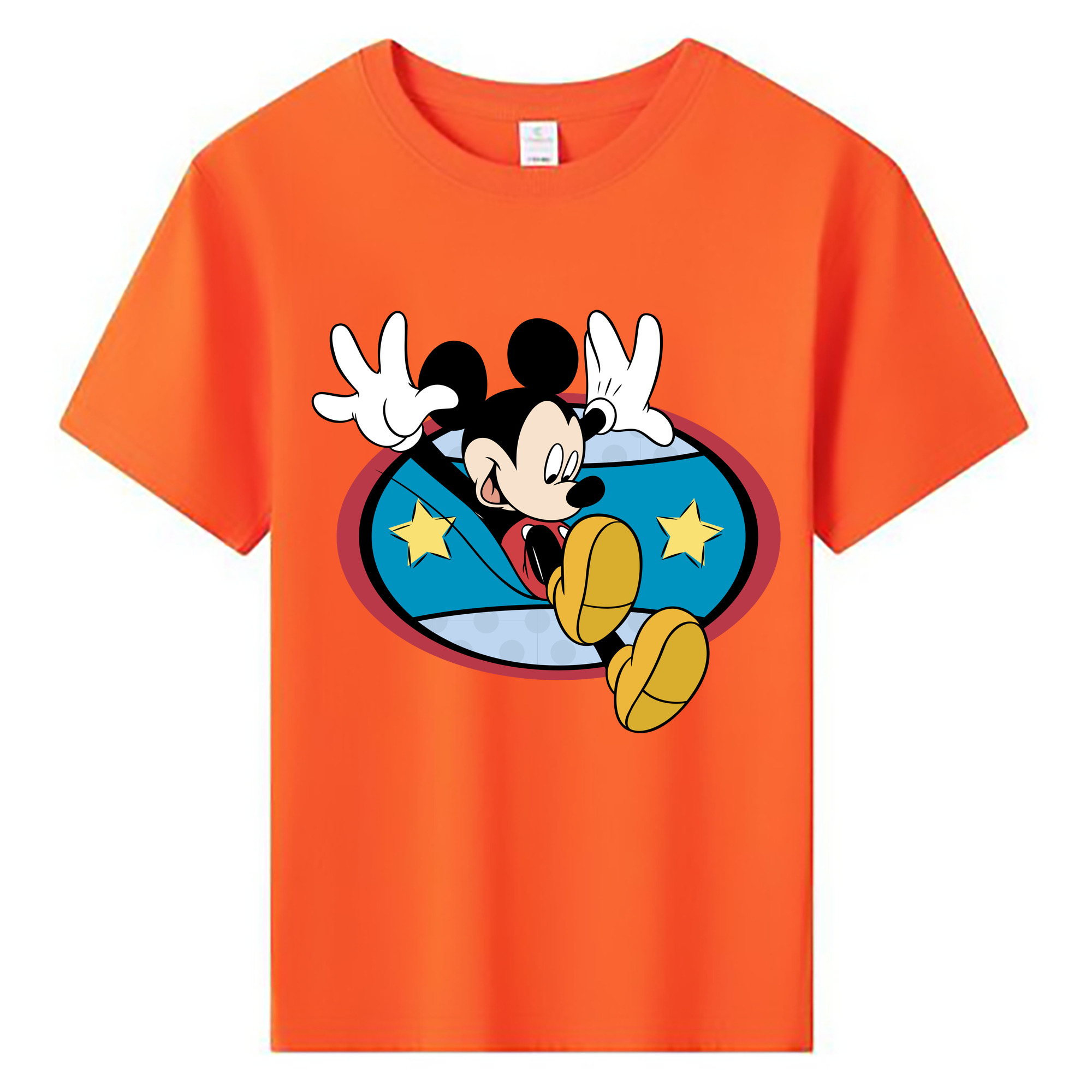 ミッキーマウス Mickey Mouse 綿100％キッズTシャツ（フロントプリント）