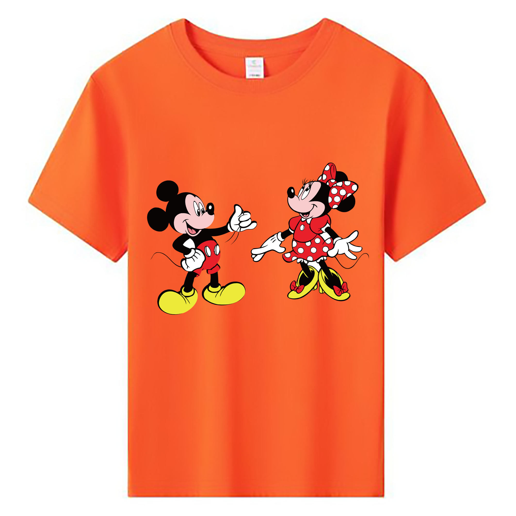 ミッキーマウス Mickey Mouse 綿100％キッズTシャツ（フロントプリント）
