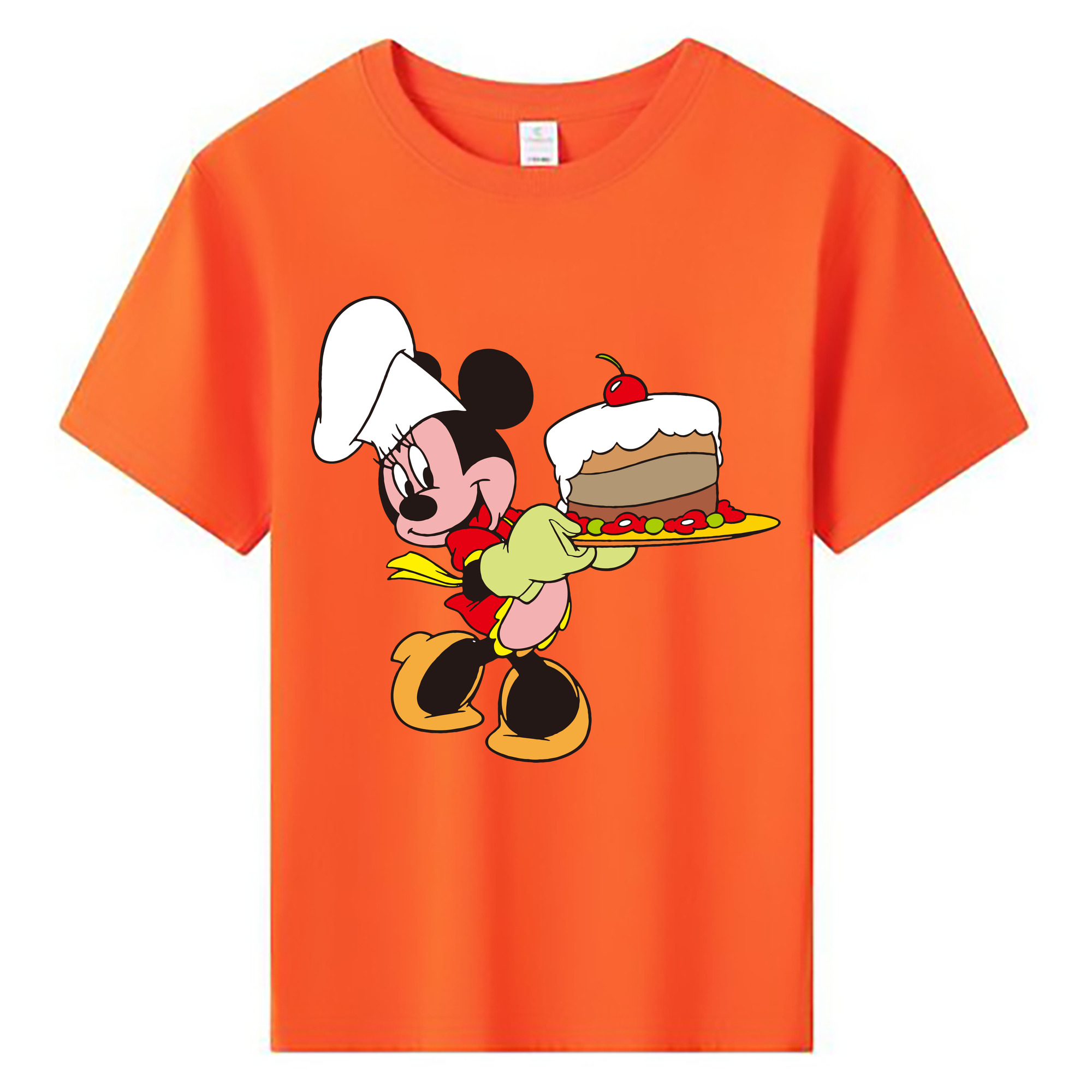 ミッキーマウス Mickey Mouse 綿100％キッズTシャツ（フロントプリント）