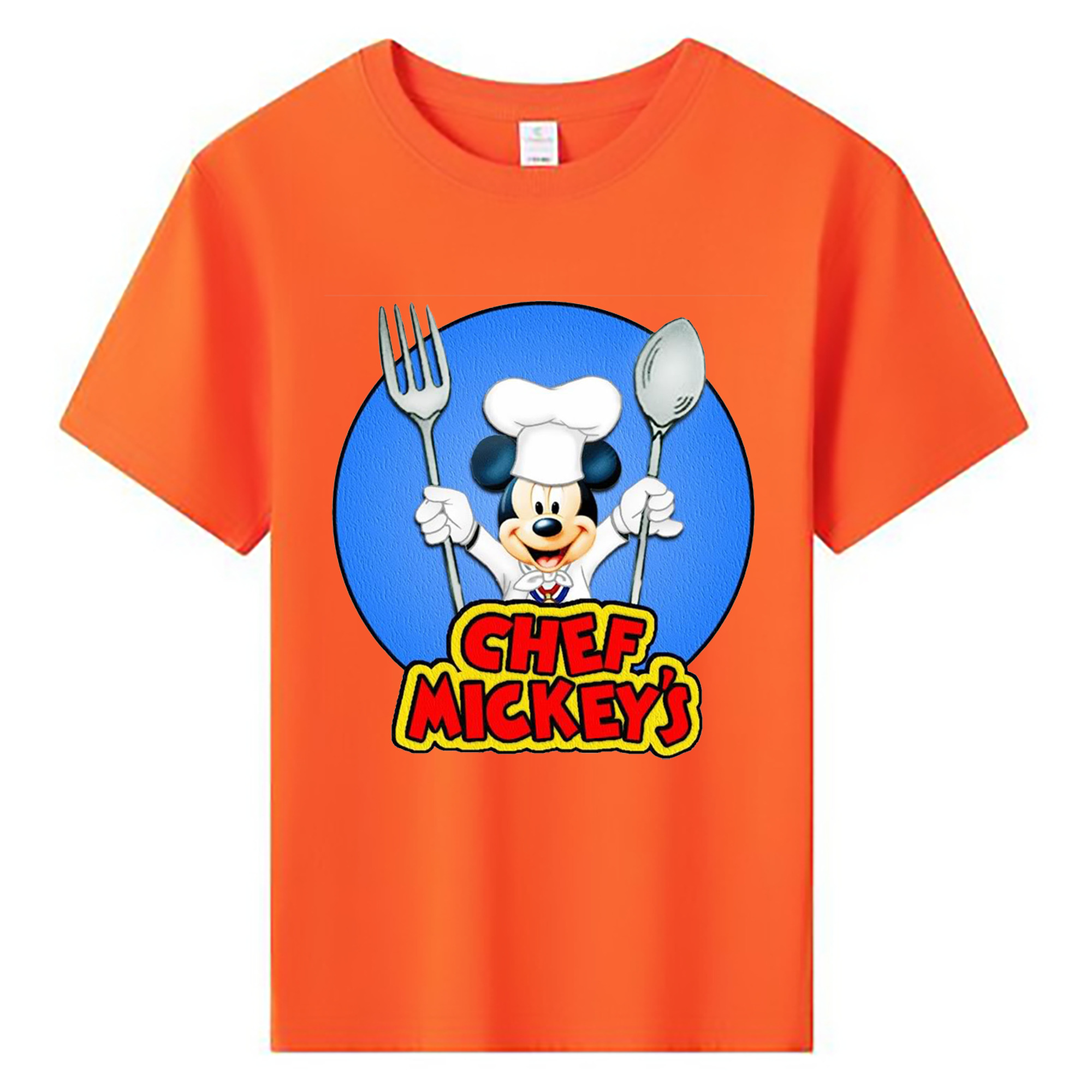 ミッキーマウス Mickey Mouse 綿100％キッズTシャツ（フロントプリント）