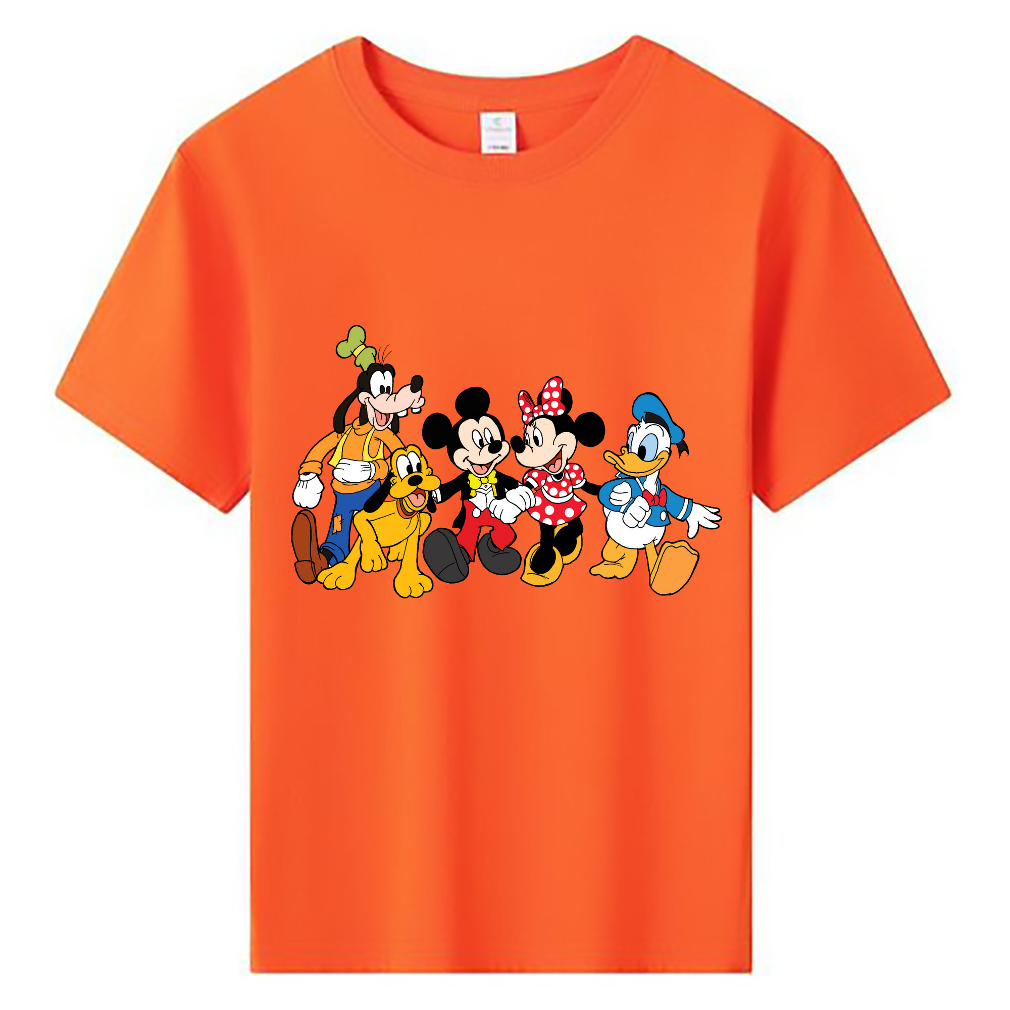 （画像用） ミッキーマウス Mickey Mouse 綿100％キッズTシャツ（フロントプリント）