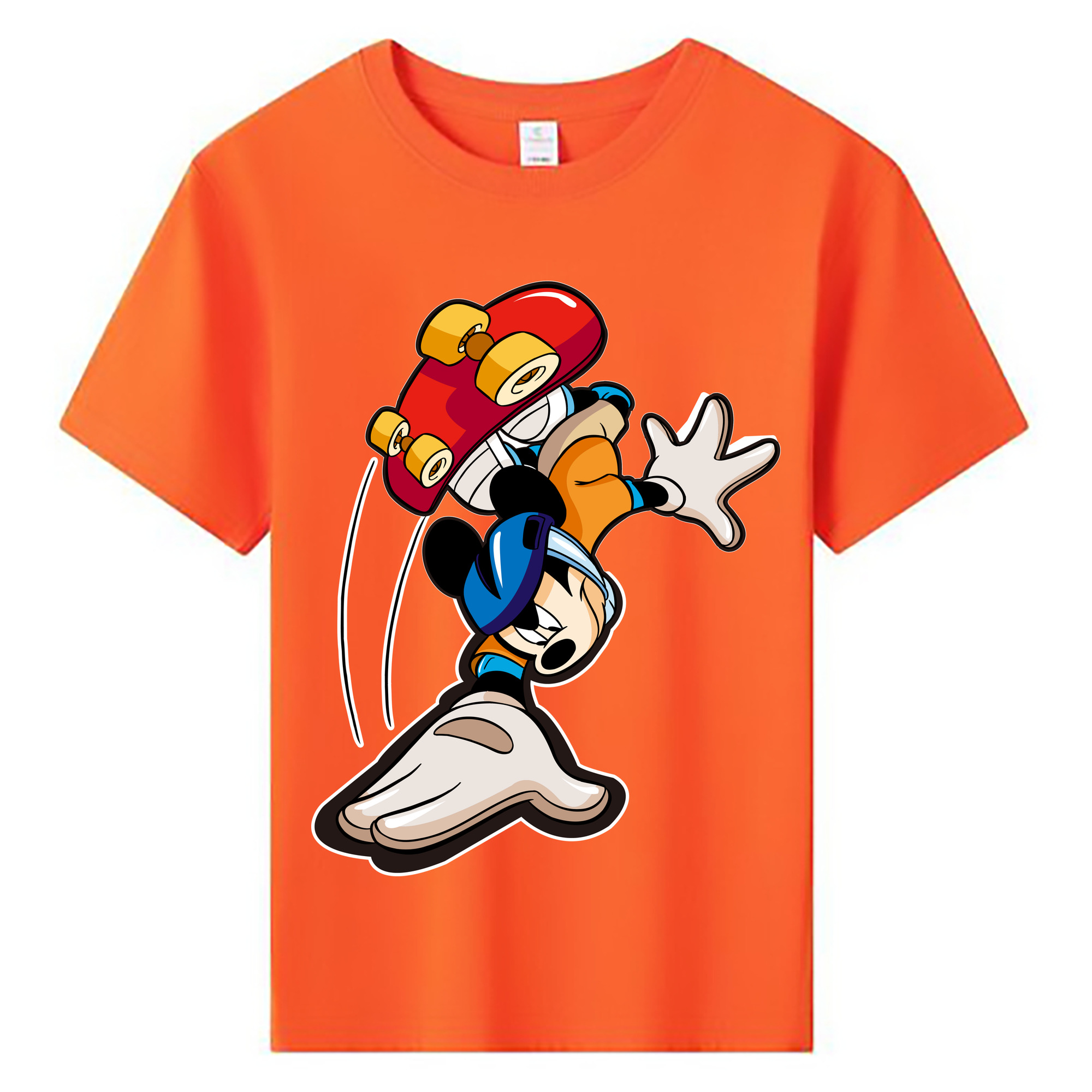 ミッキーマウス Mickey Mouse 綿100％キッズTシャツ（フロントプリント）