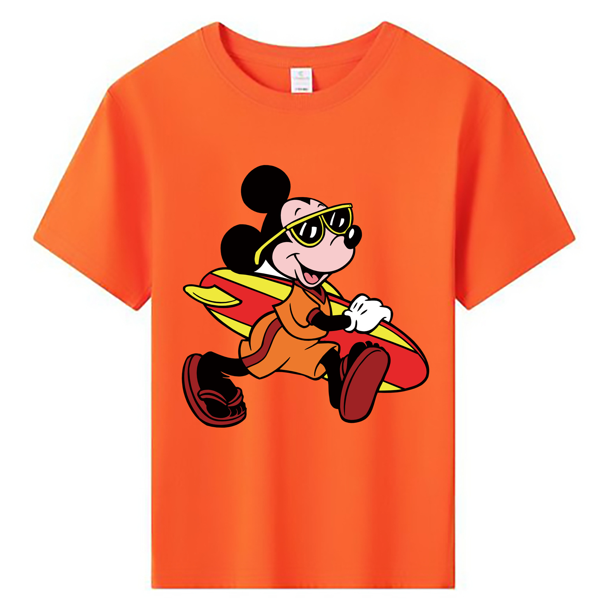 ミッキーマウス Mickey Mouse 綿100％キッズTシャツ（フロントプリント）