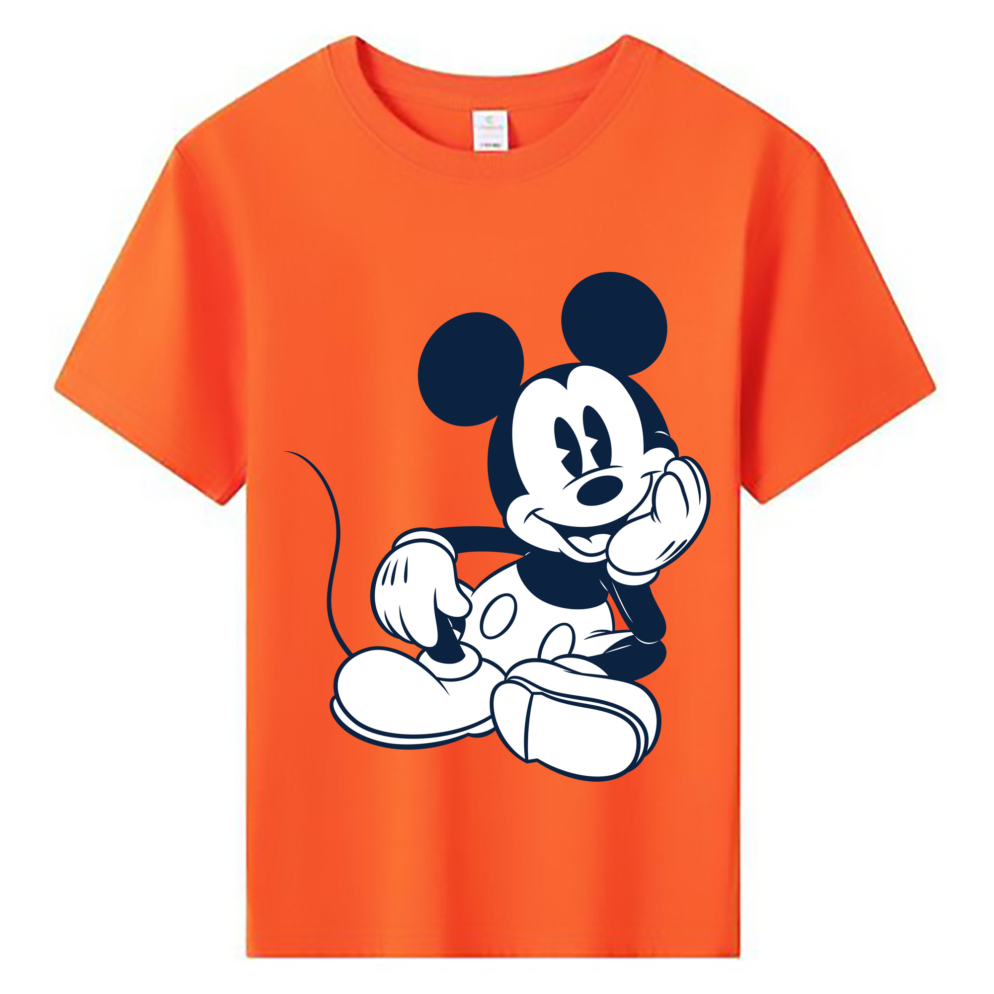 ミッキーマウス Mickey Mouse 綿100％キッズTシャツ（フロントプリント）