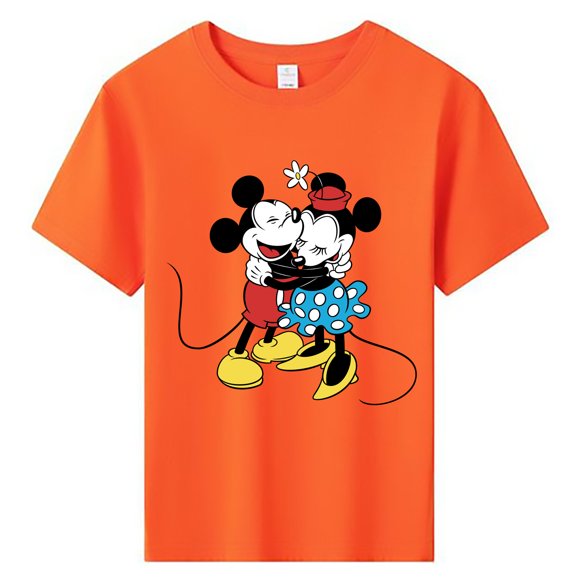 ミッキーマウス Mickey Mouse 綿100％キッズTシャツ（フロントプリント）